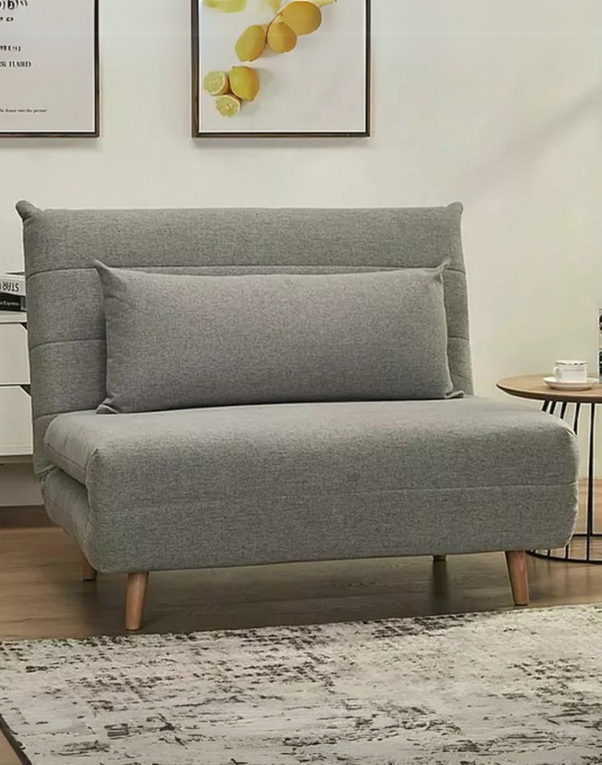 fotel rozkladany spike szary
