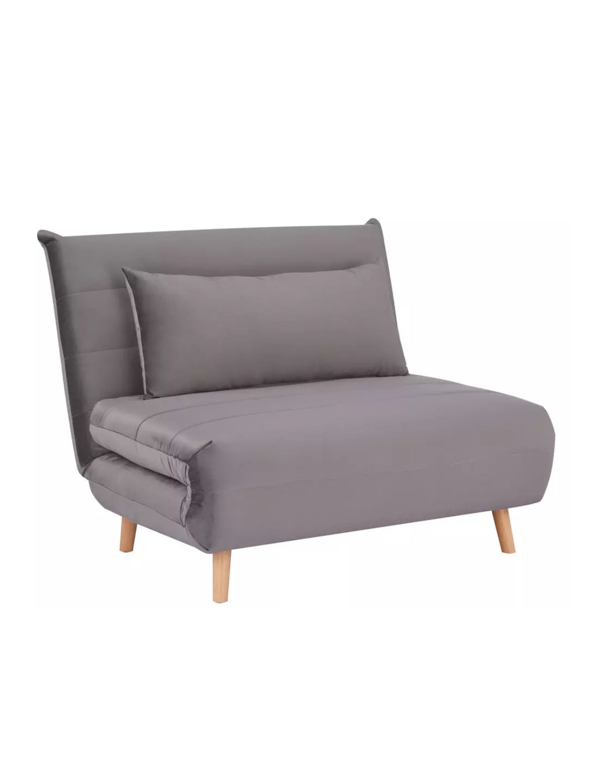 fotel rozkladany spike velvet szary