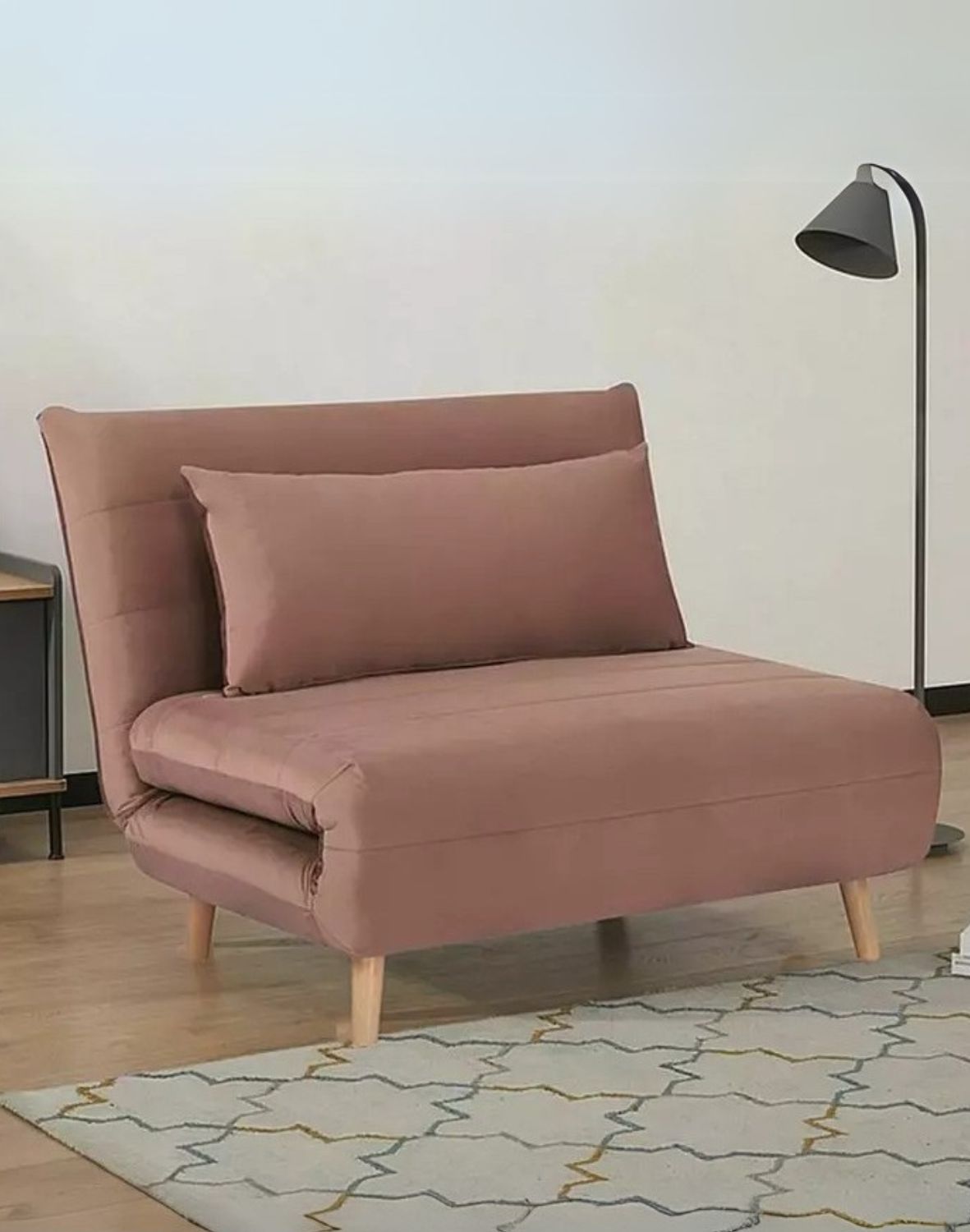 fotel rozkladany spike velvet antyczny roz