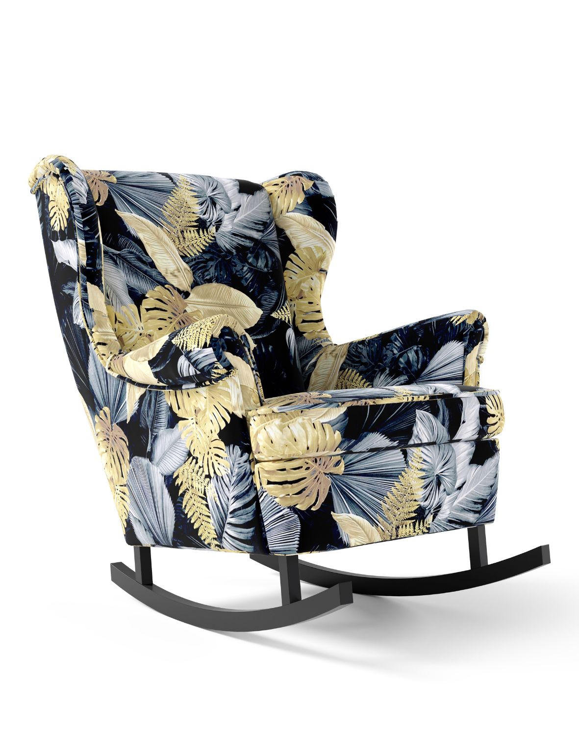 fotel uszak na płozach bujany