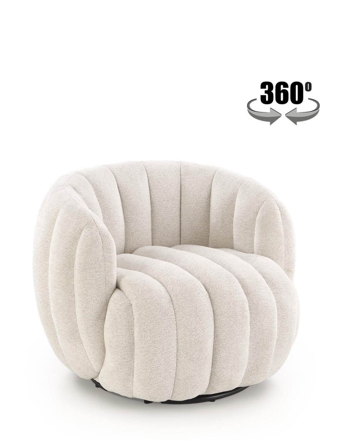 fotel wypoczynkowy fraser, obrotowy 360, kemowy