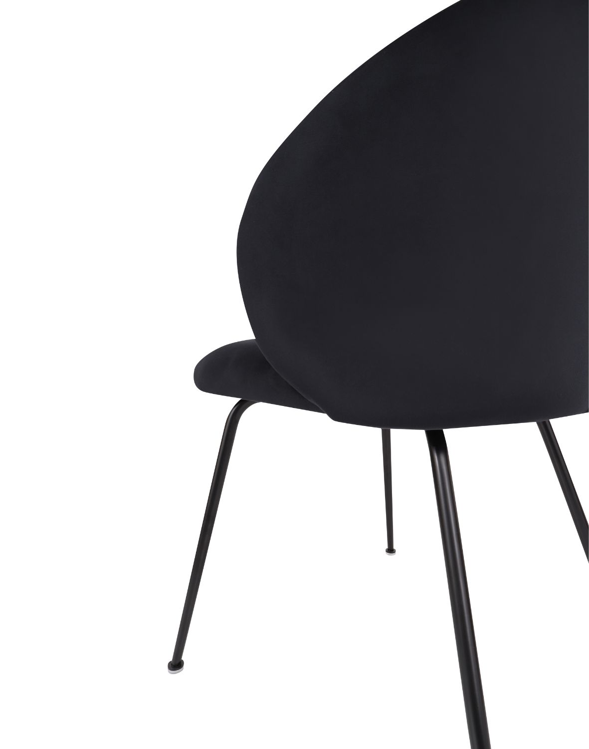krzesło do jadalni ganta black, czarny welwet