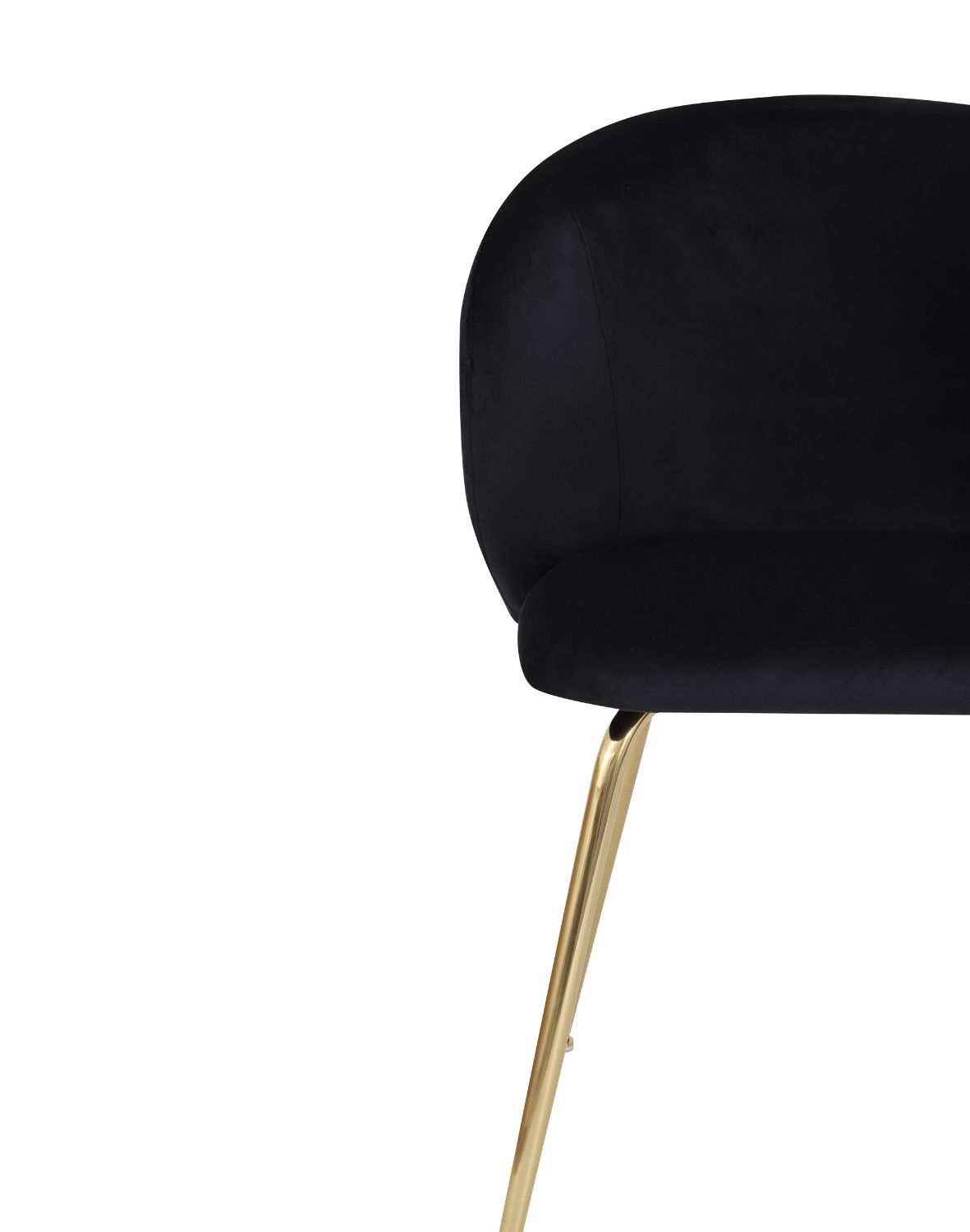 krzesło do jadalni ganta gold, czarny welwet