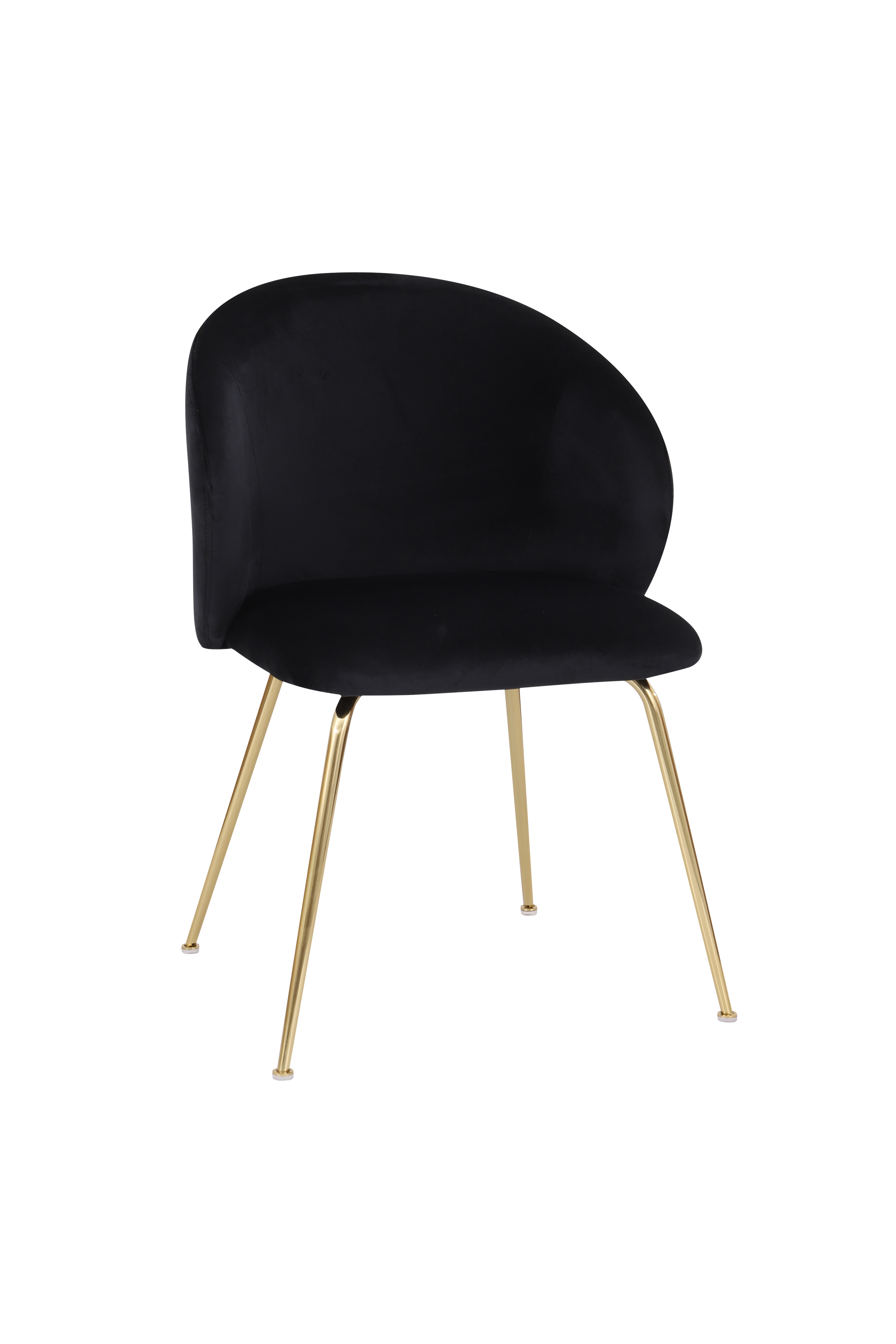 krzesło do jadalni ganta gold, czarny welwet