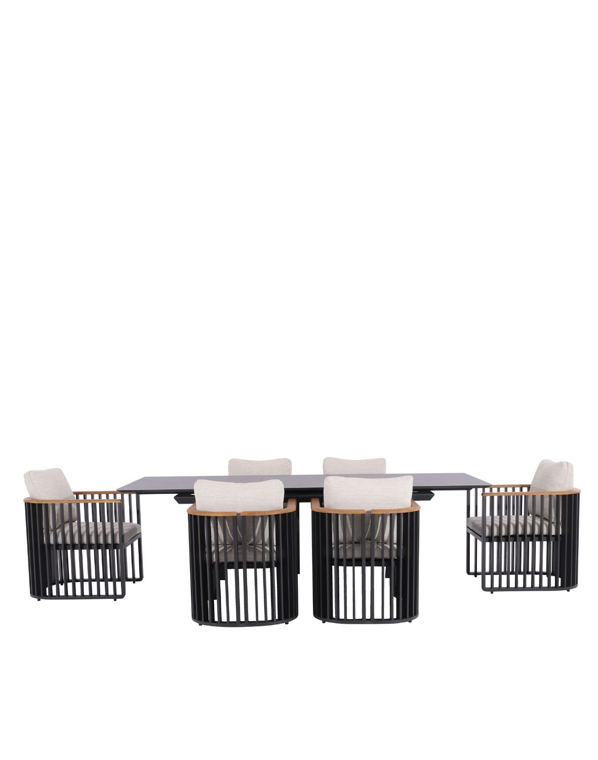 zestaw ogrodowy gap: rozkładny stół i 6 krzeseł