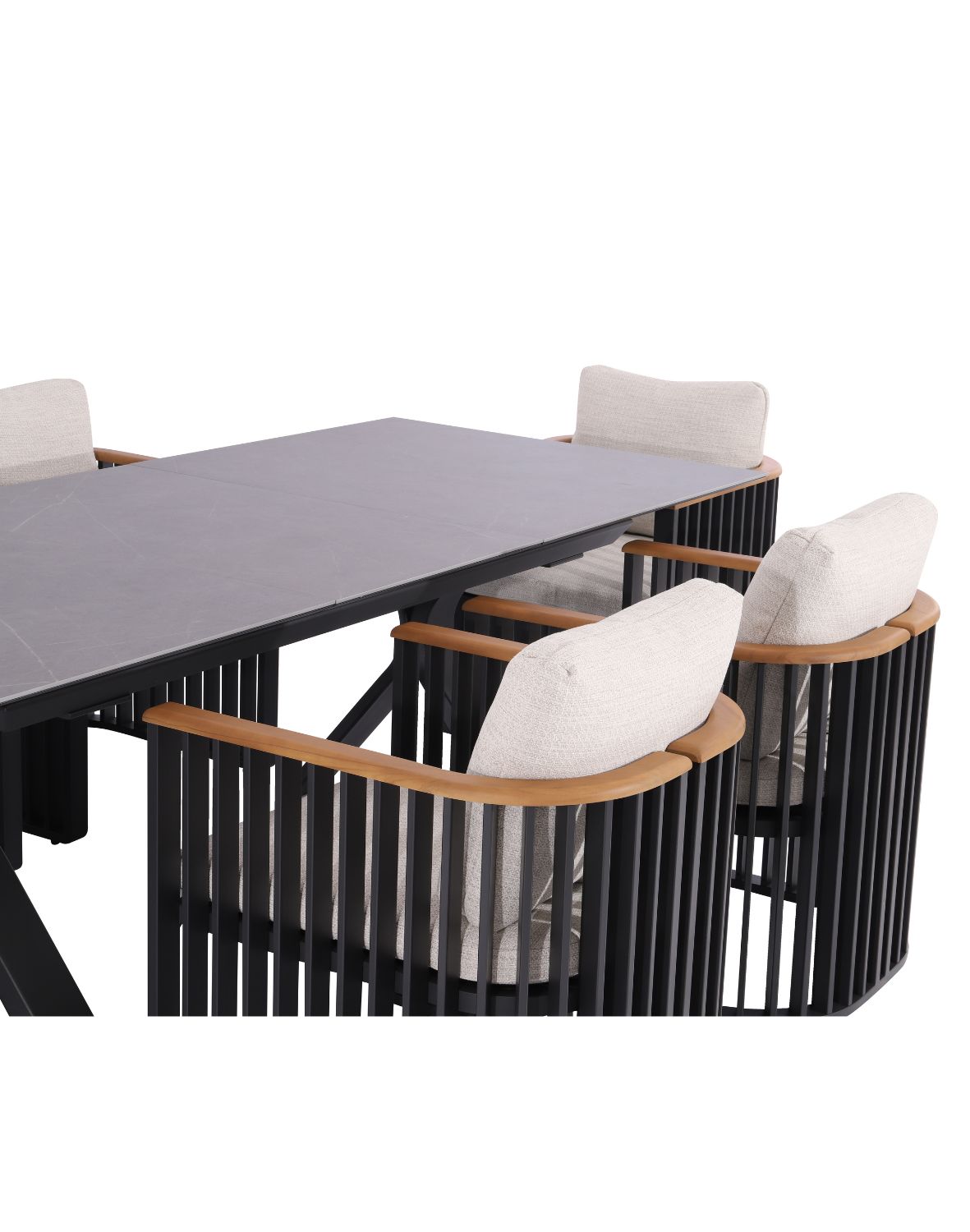 zestaw ogrodowy gap: rozkładny stół i 6 krzeseł