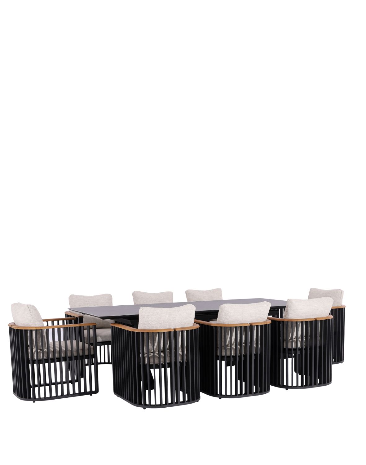 zestaw ogrodowy gap: rozkładny stół i 8 krzeseł