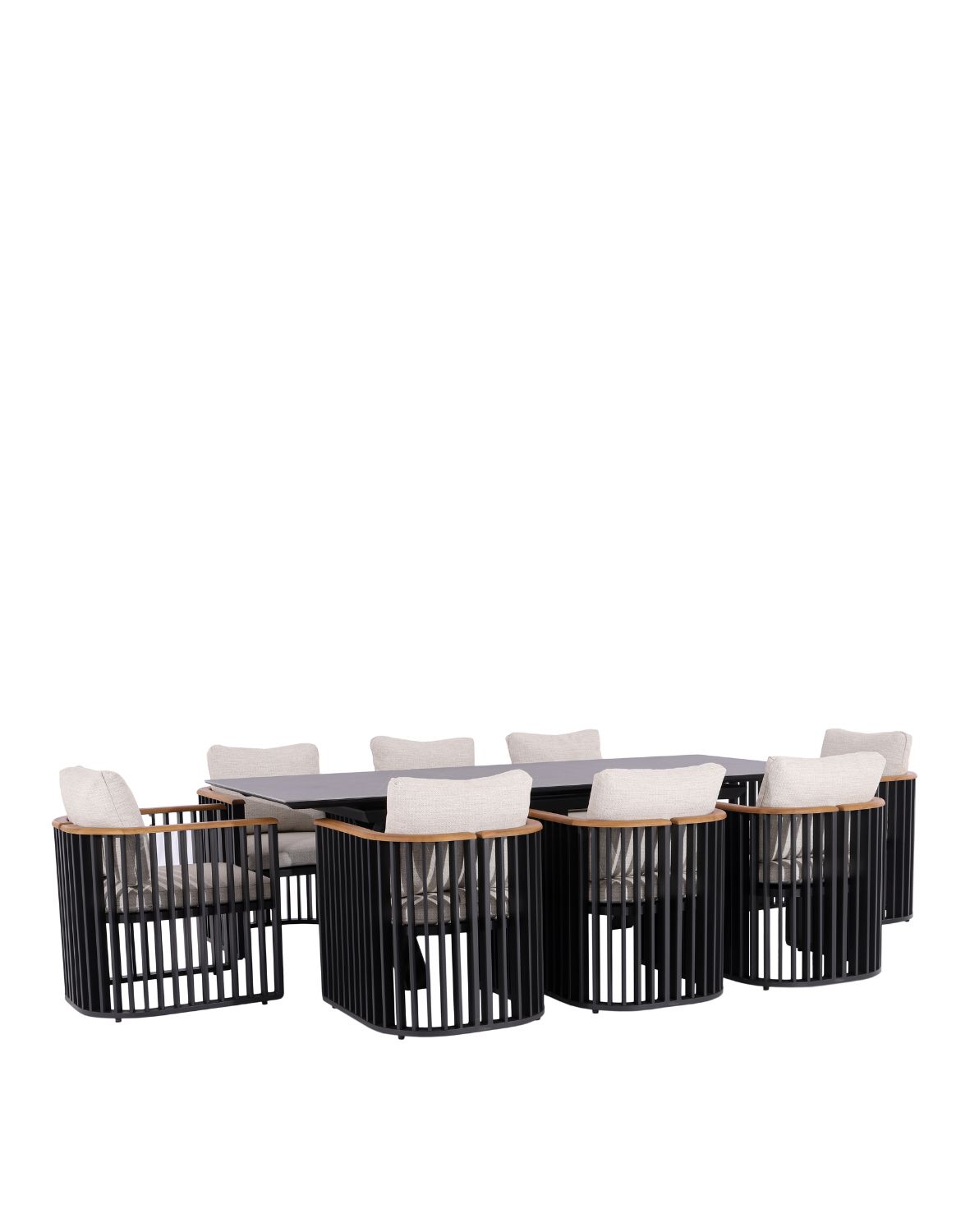 zestaw ogrodowy gap: rozkładny stół i 8 krzeseł