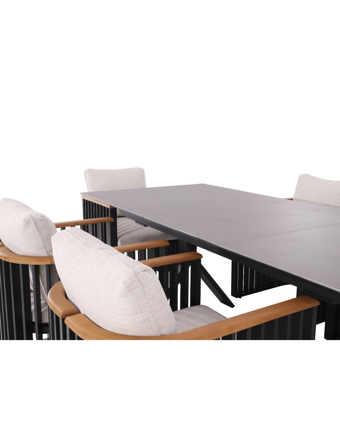 zestaw ogrodowy gap: rozkładny stół i 8 krzeseł