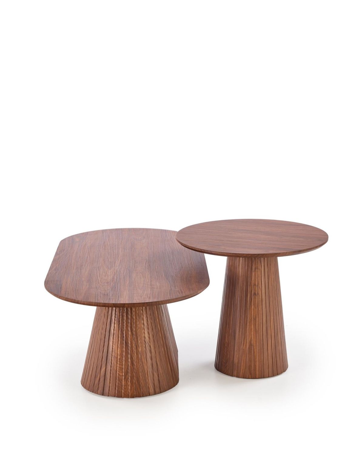 stolik kawowy okrągły orzechowy Gisela s