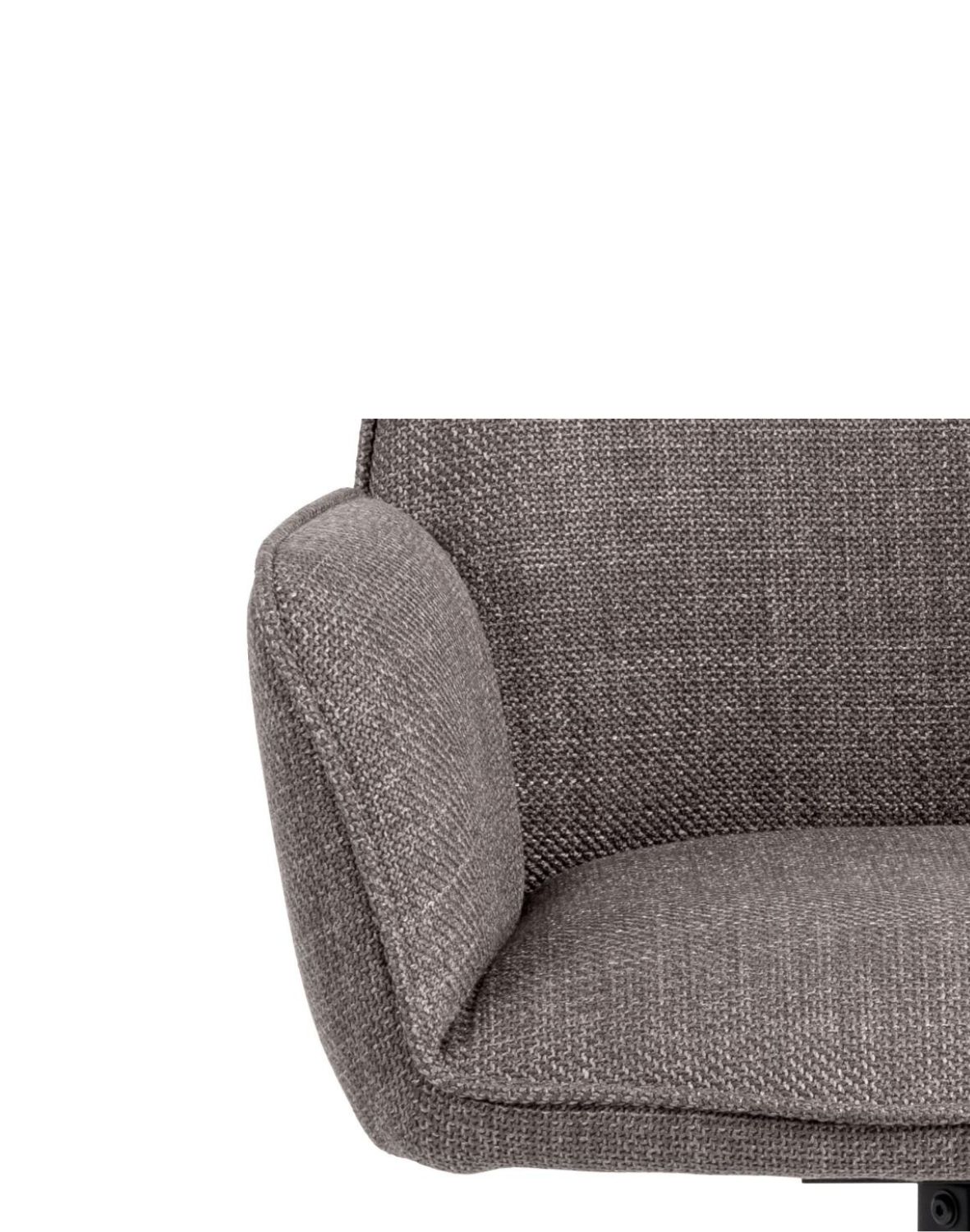 krzesło obrotowe do jadalni, tapicerowane glenda, jasnoszare (07482)