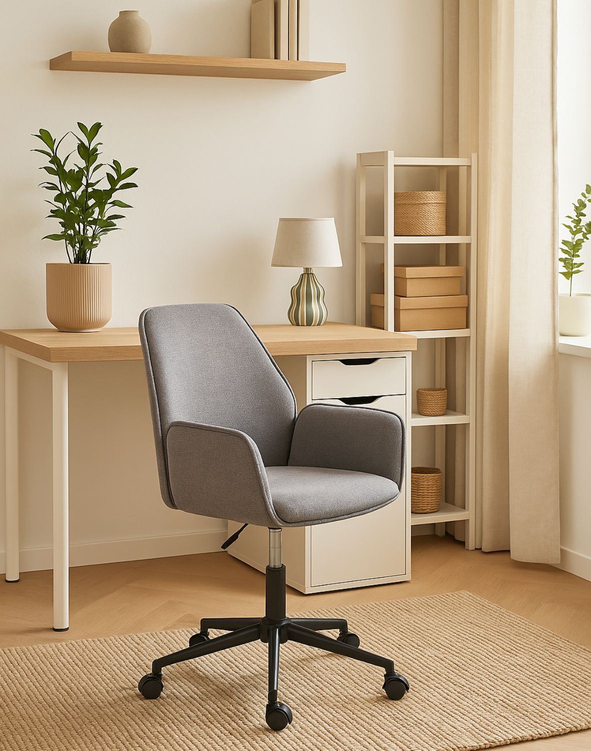 krzesło biurowe glenda z podłokietnikami, regulowane i obrotowe (108501)