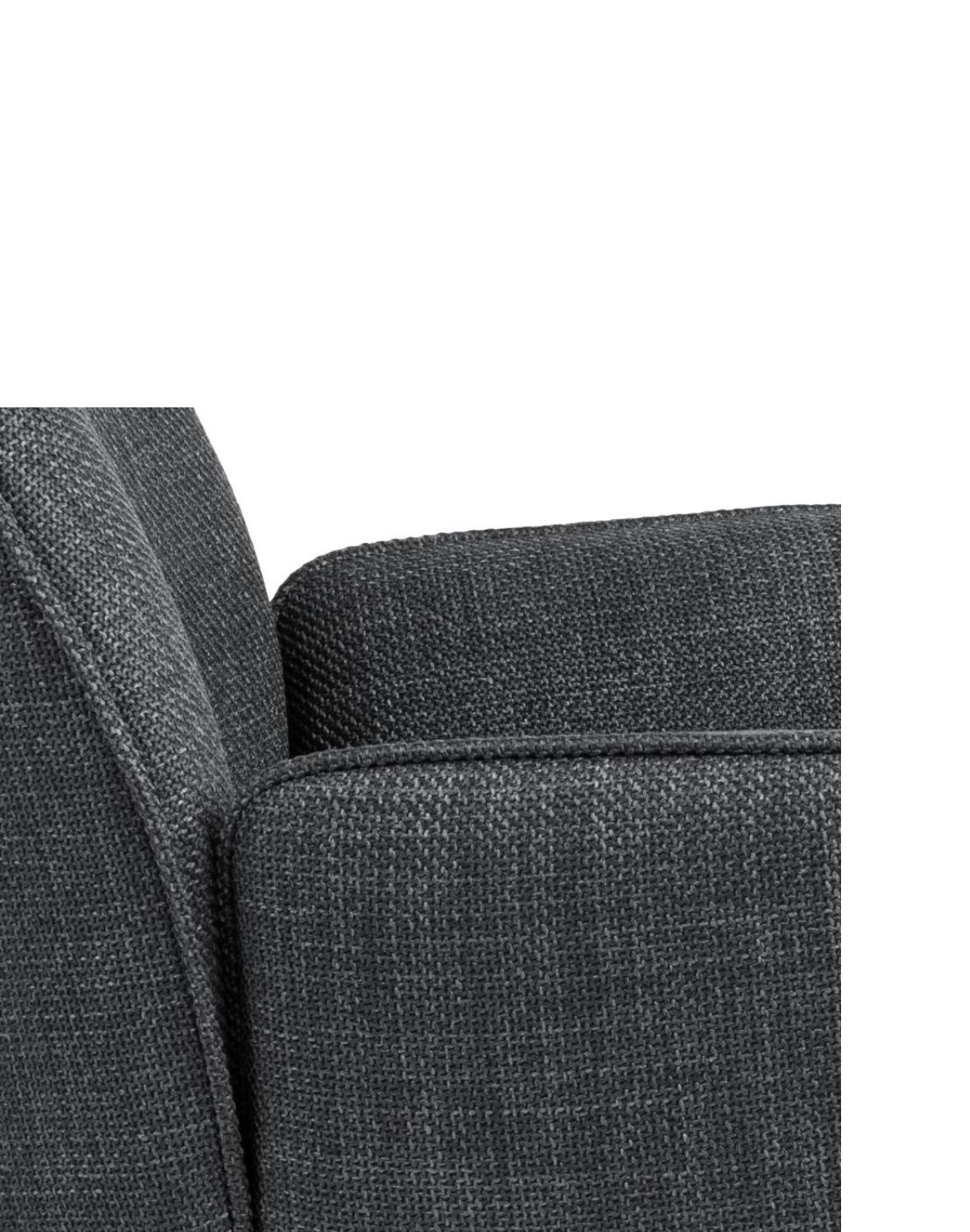 krzesło obrotowe do jadalni, tapicerowane glenda, ciemnoszare (07481)