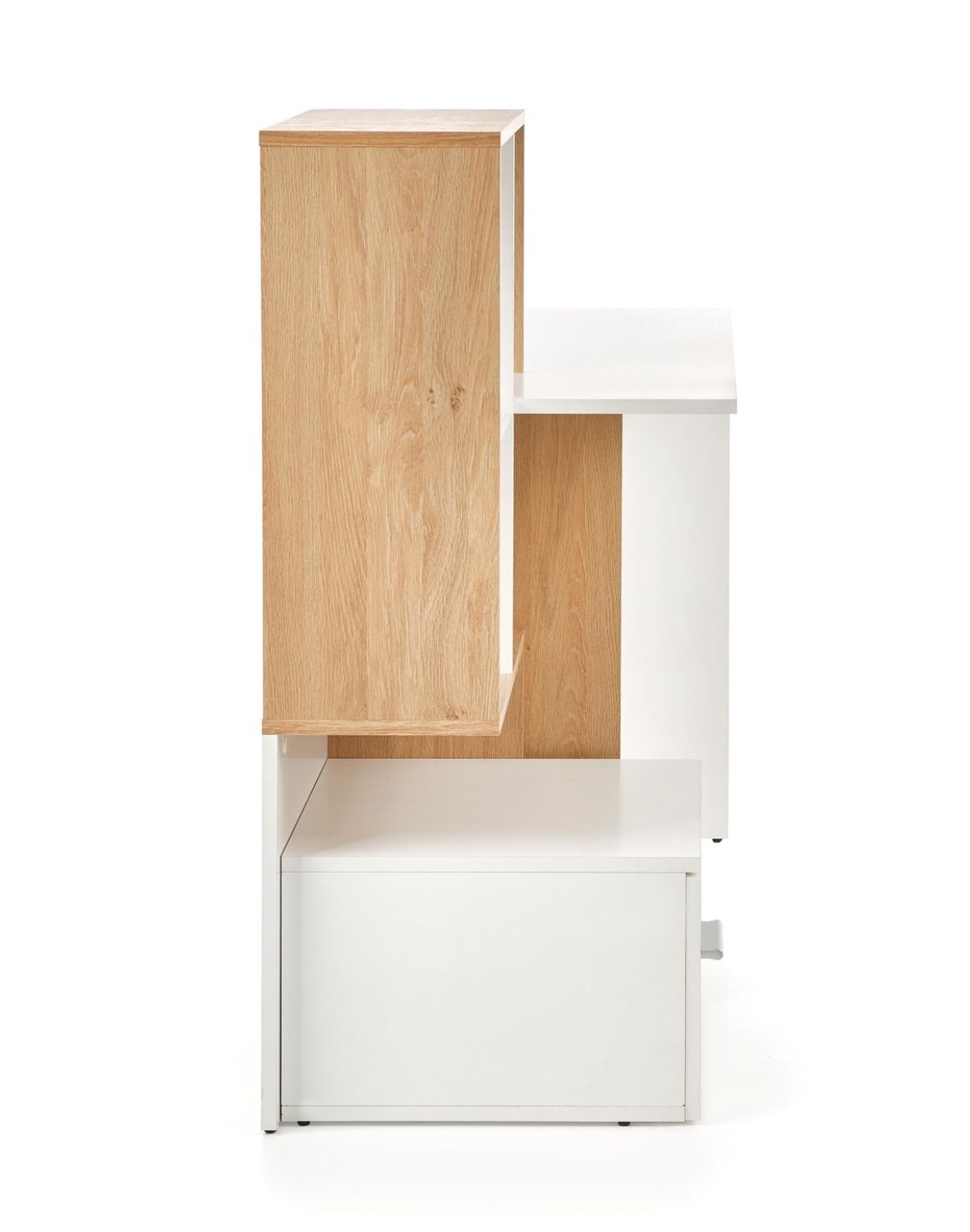 biurko młodzieżowe z szufladą grosso dąb złoty/biały