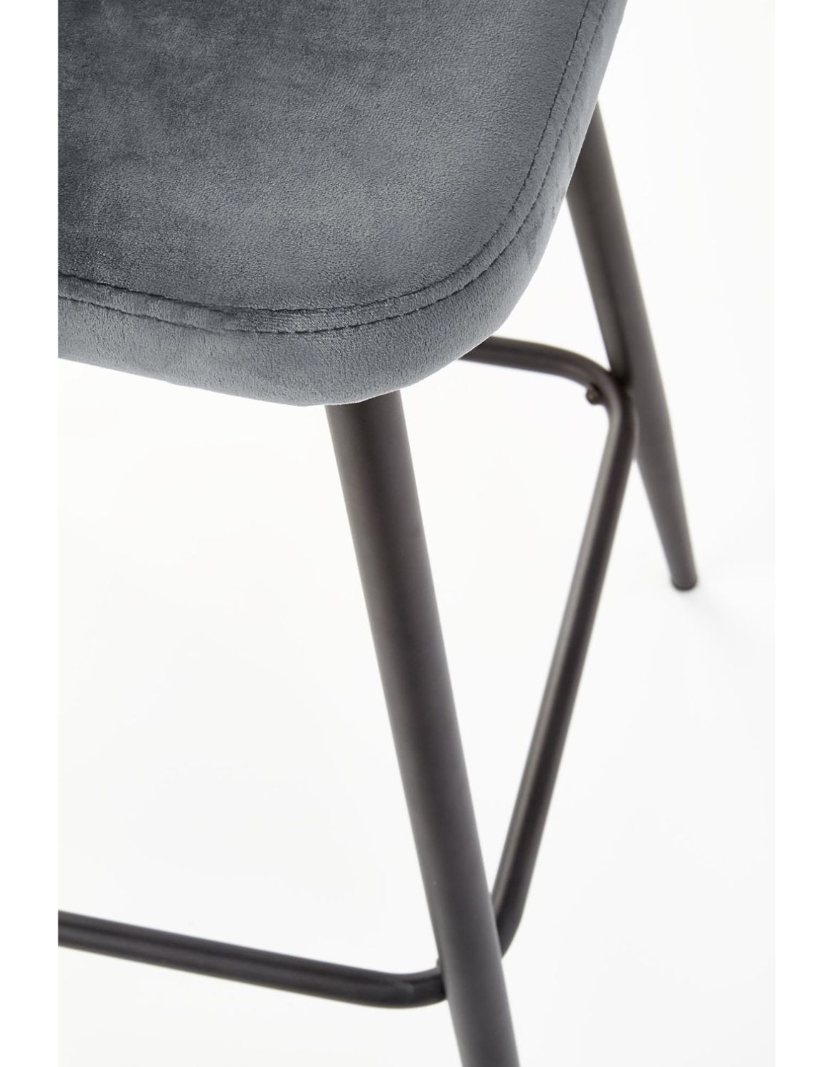 hoker do kuchni h96, szary welwet