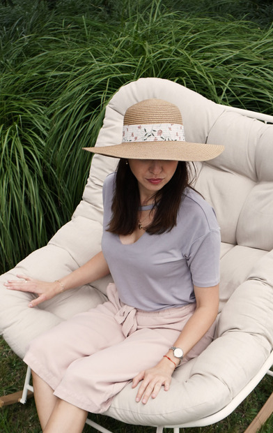 fotel bujany ogrodowy na płozach havana beżowy