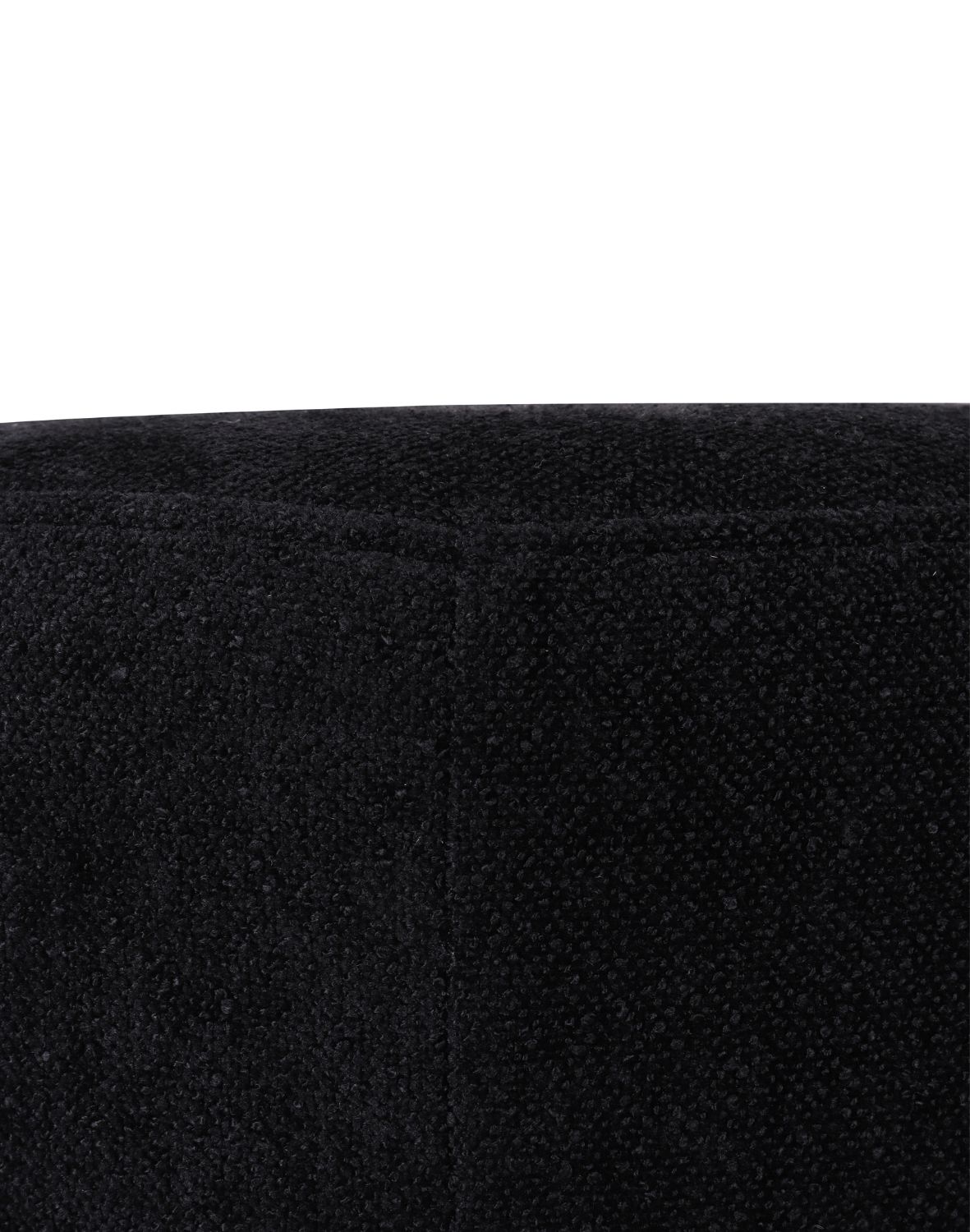 okrągły hoker do kuchni z podnóżkiem holly, tapicerowany, czarny