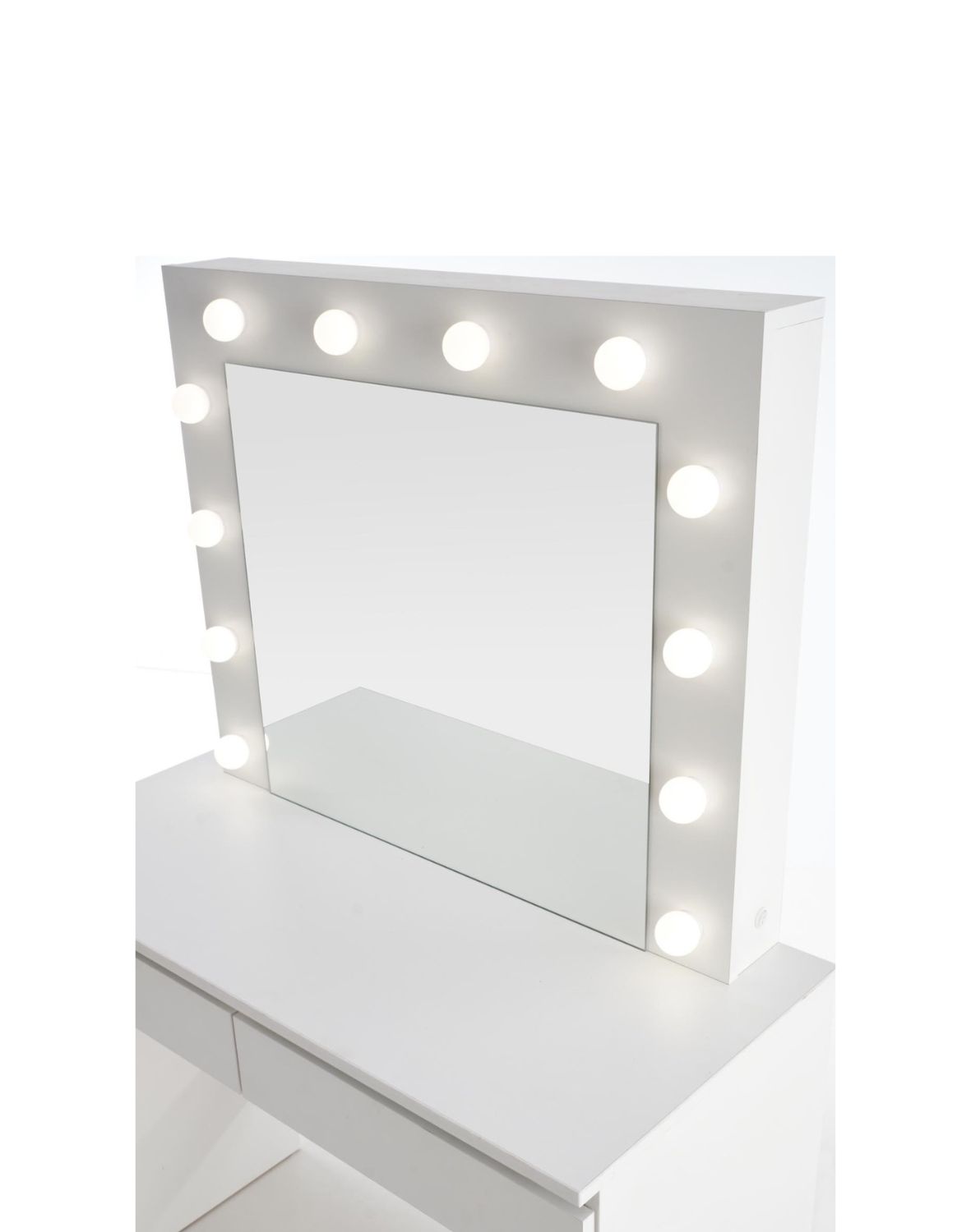 toaletka z lustrem hollywood, biała