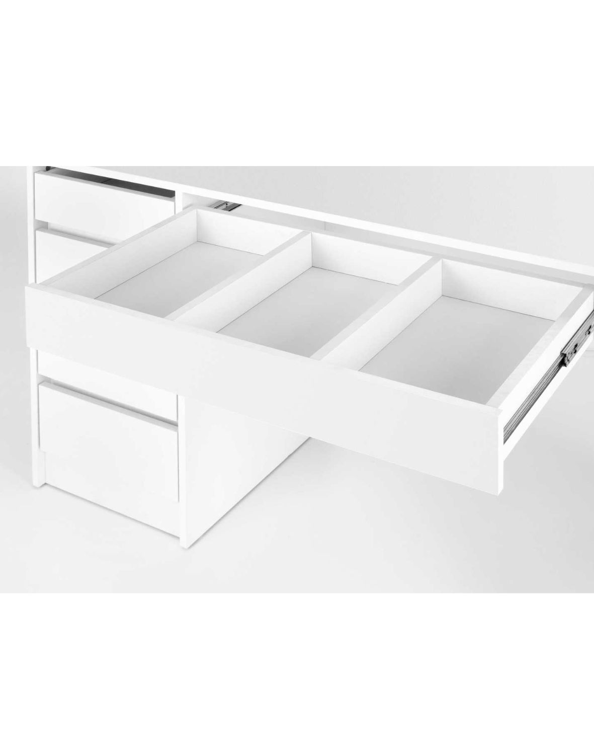 toaletka z lustrem hollywood xl, biała