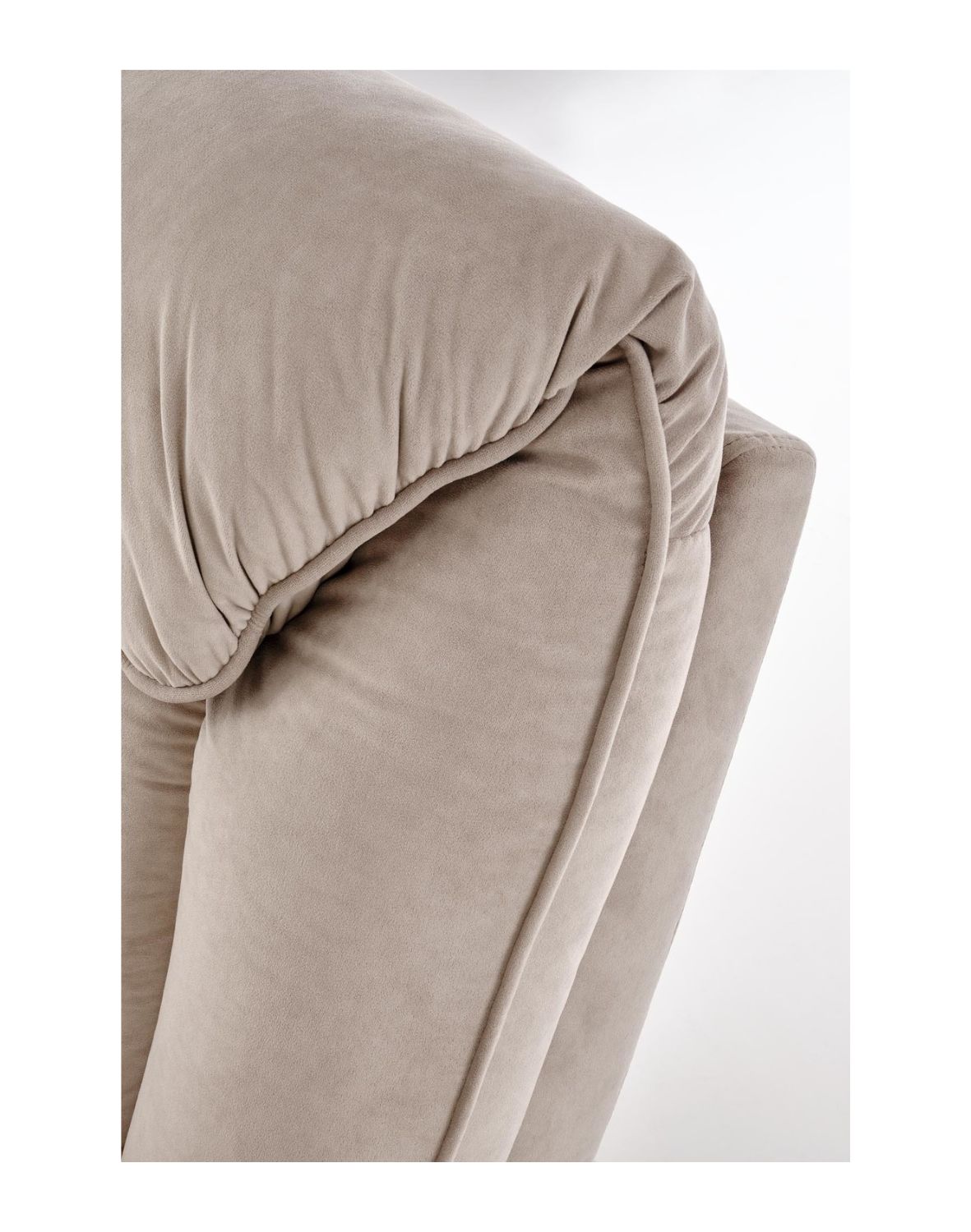 fotel horton z funkcją elektrycznego rozkładania i pionizacji, beżowy welwet