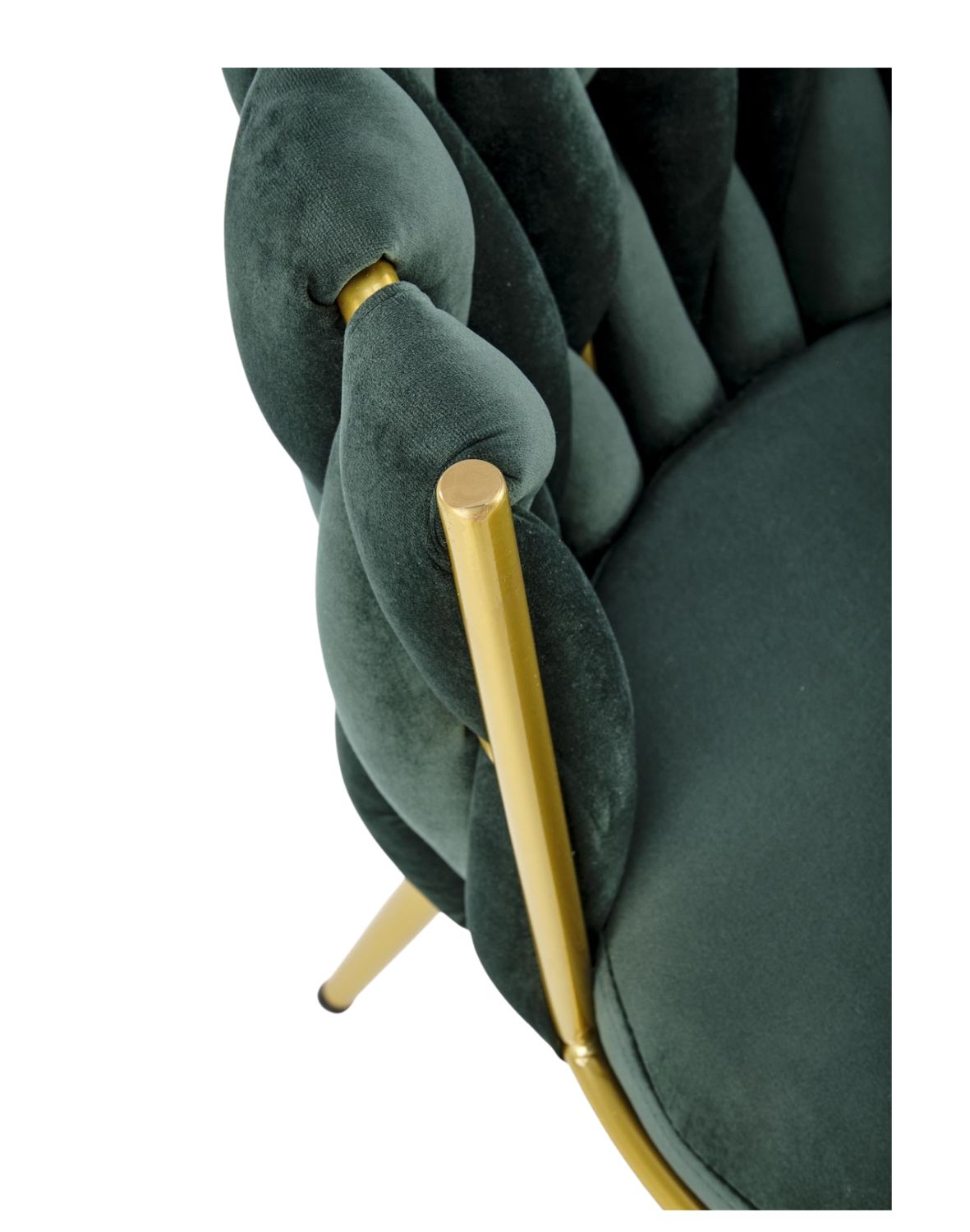 krzesło k517 zielone, tapicerowane velvet, glamour