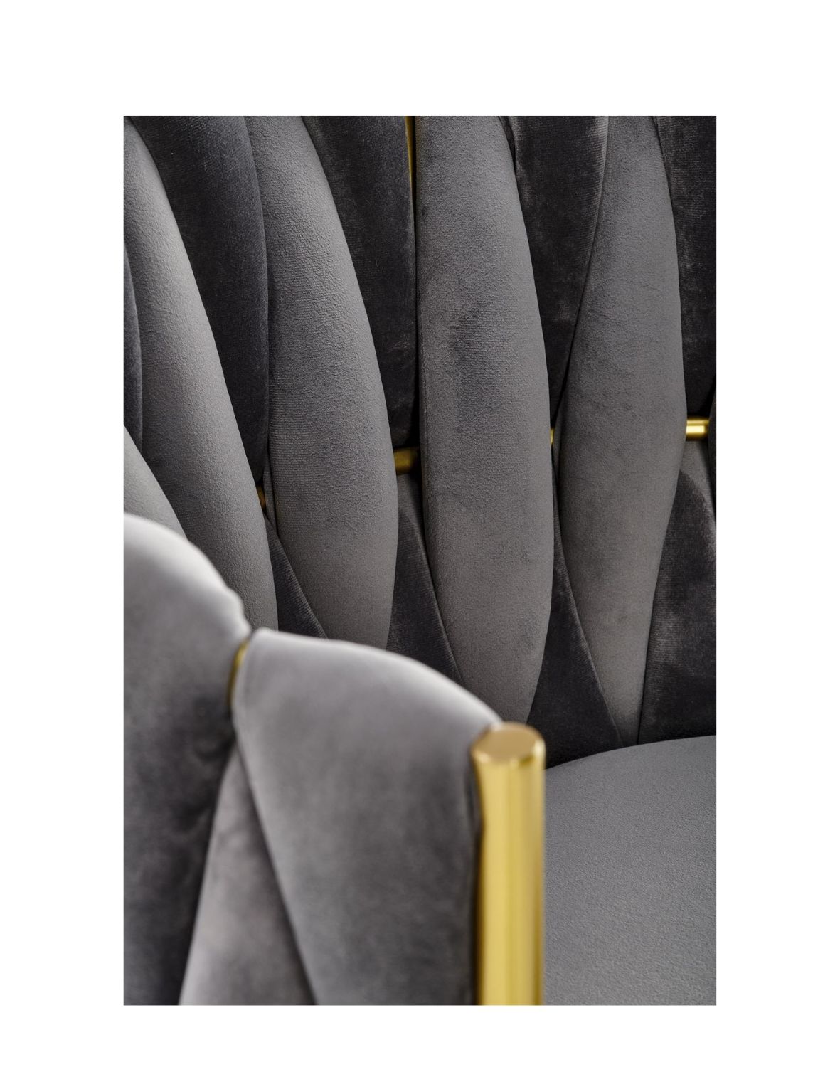 krzesło K517 popielate, tapicerowane velvet, nowoczesny design