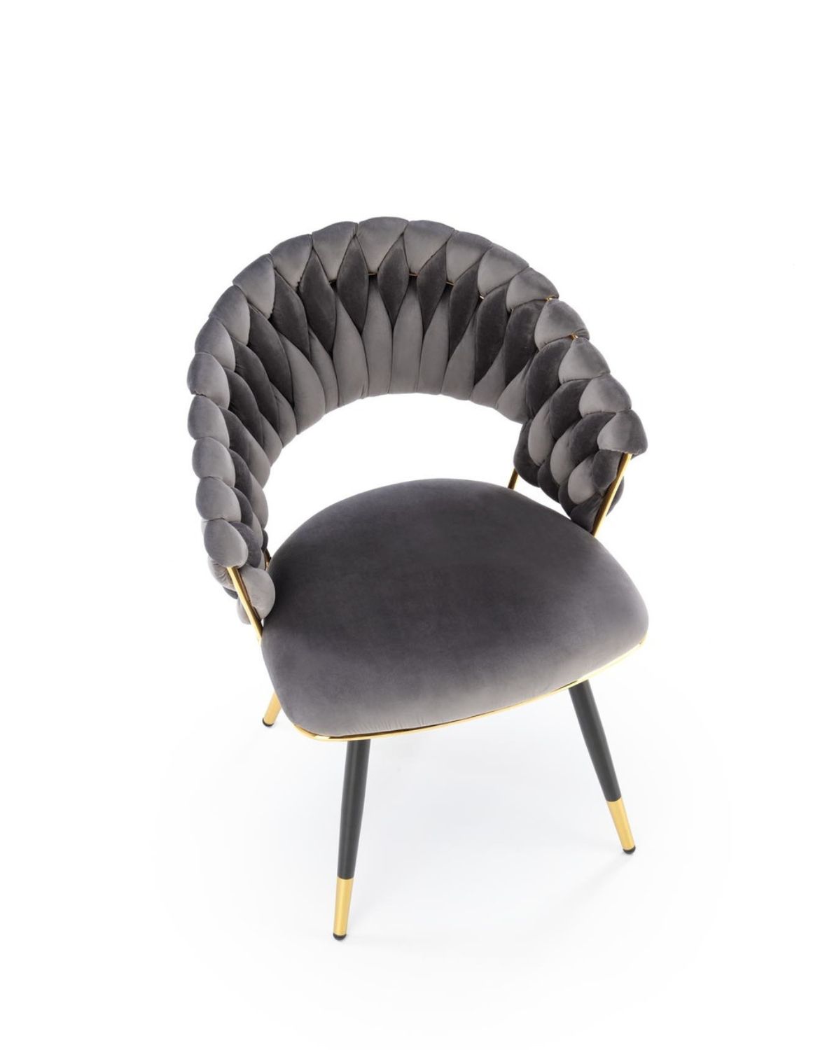 krzesło k551 popielate, tapicerowane velvet, nowoczesny design