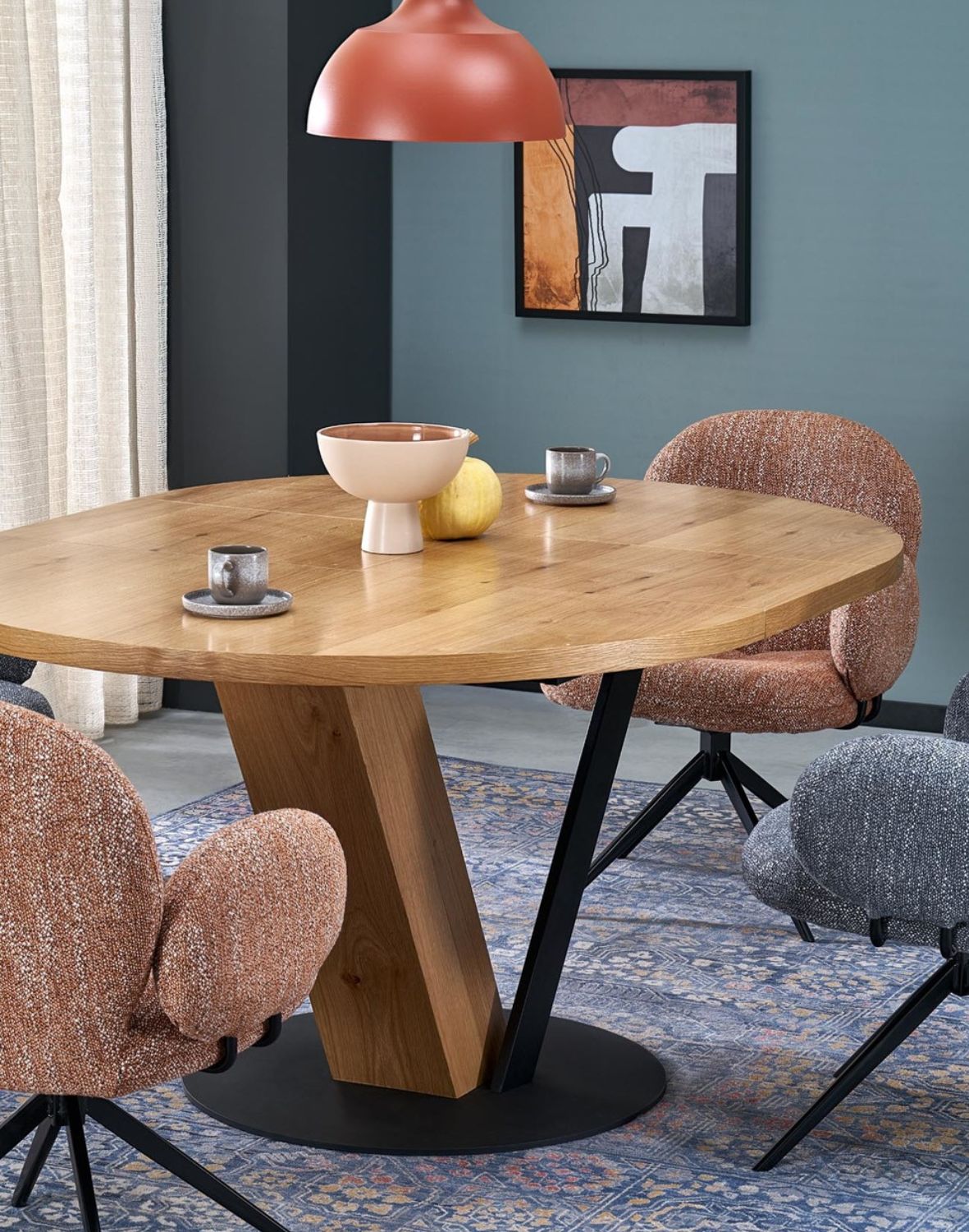 krzesło z funkcją obracania k568, rude