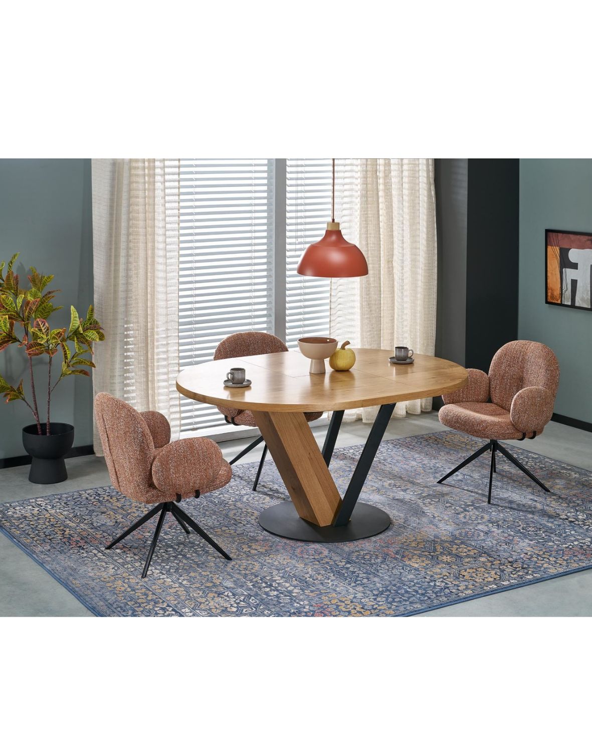 krzesło z funkcją obracania k568, rude