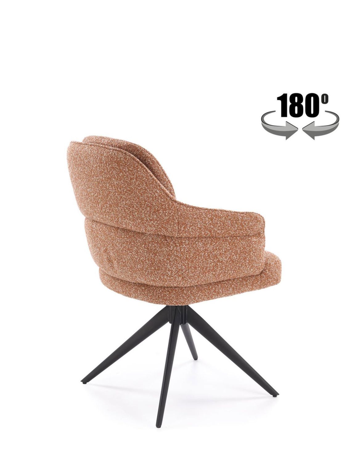 krzesło z funkcją obracania k570, boucle, rude