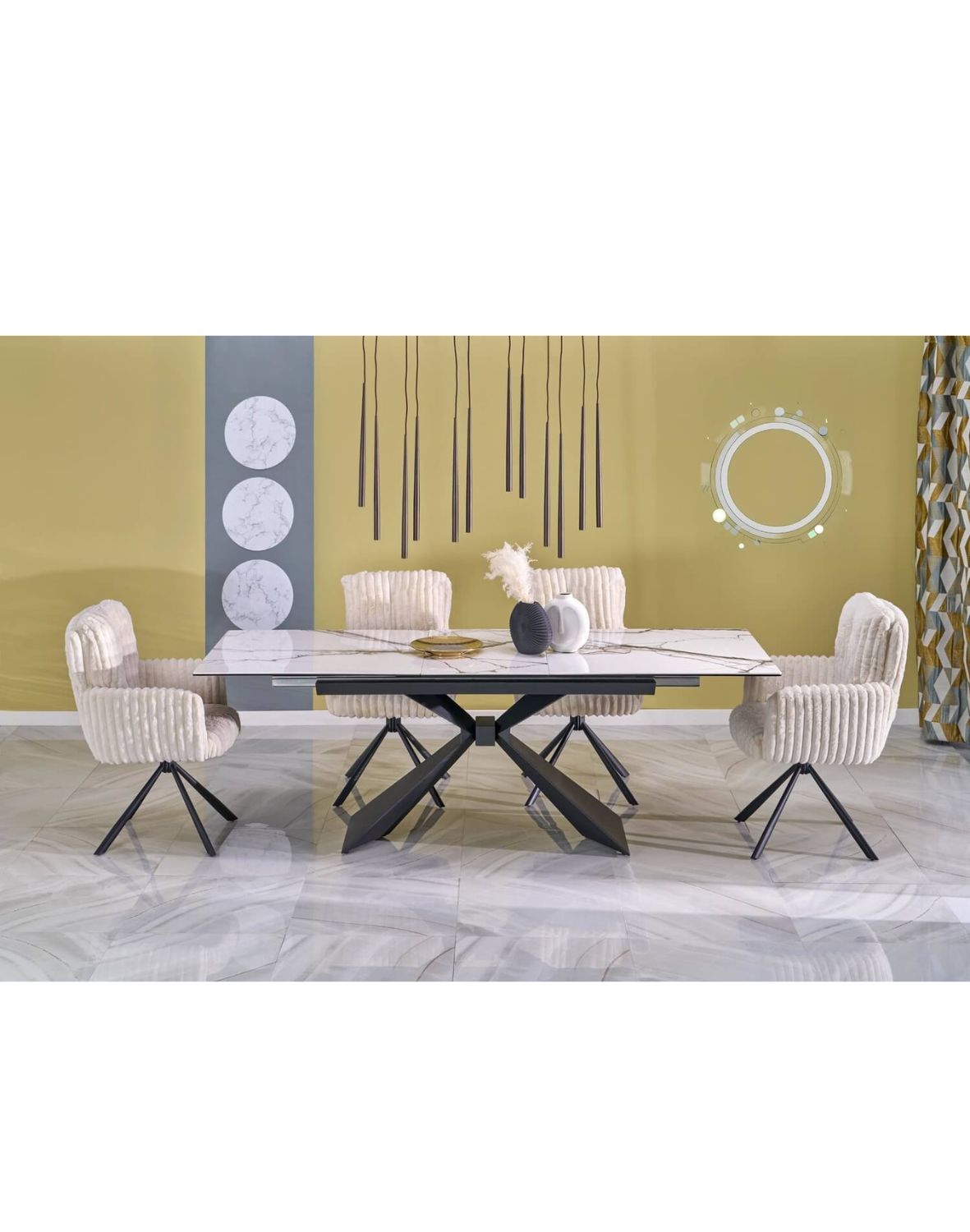 krzesło z funkcją obracania k572 kremowe, nowoczesne