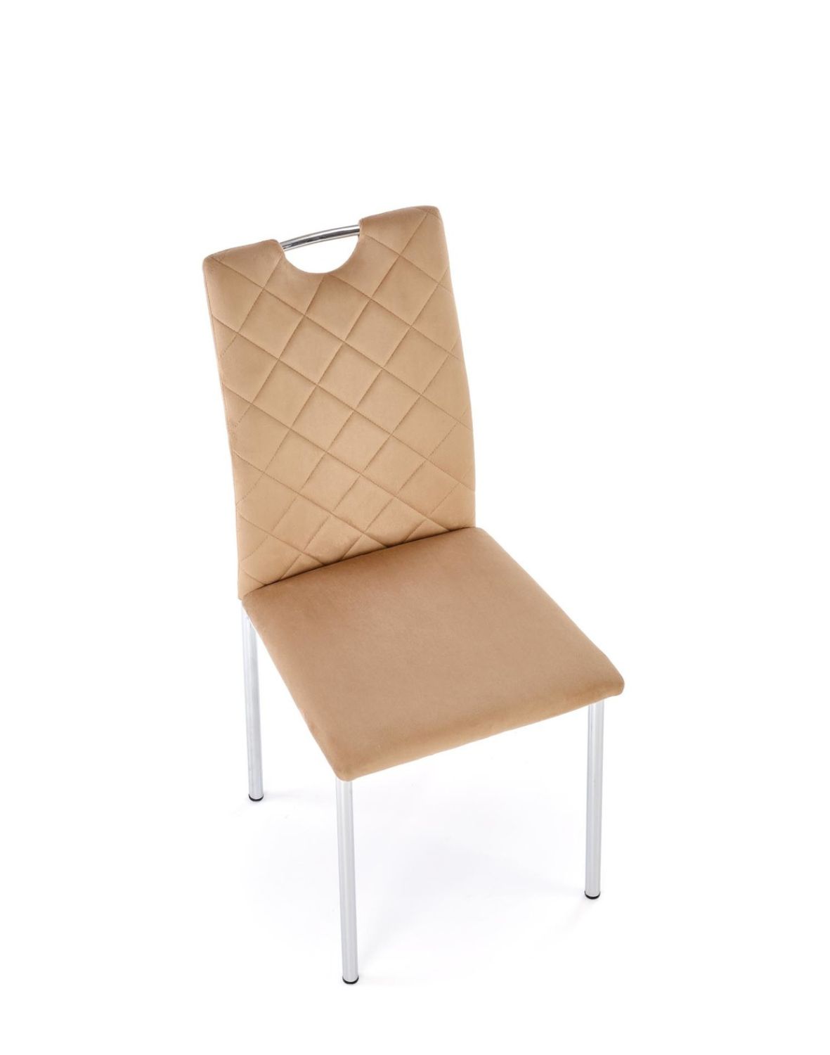 krzesło beżowe k578, tapicerowane, welwet