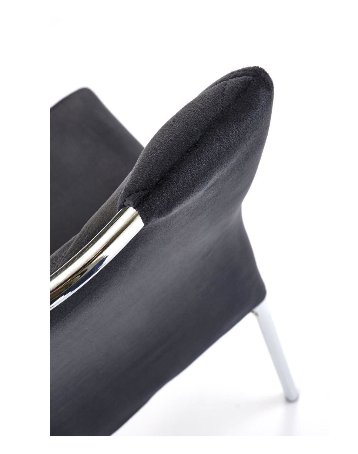 krzesło czarne k578, tapicerowane, welwet