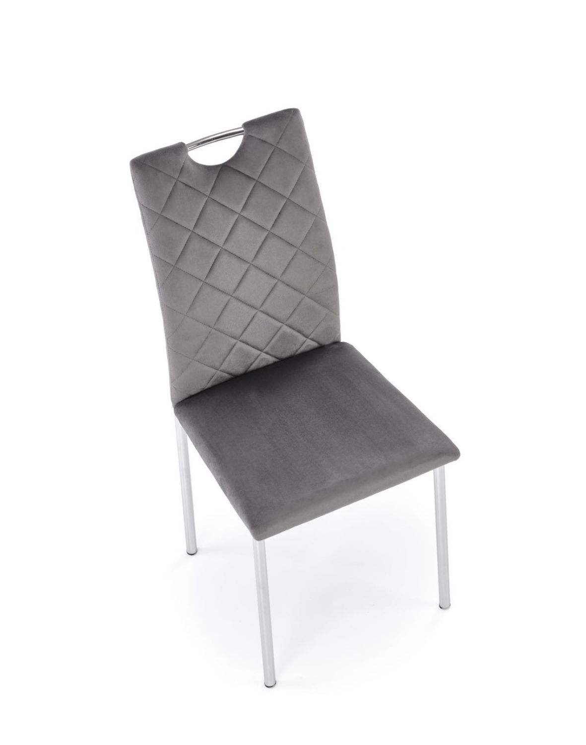 krzesło szare k578, tapicerowane, welwet