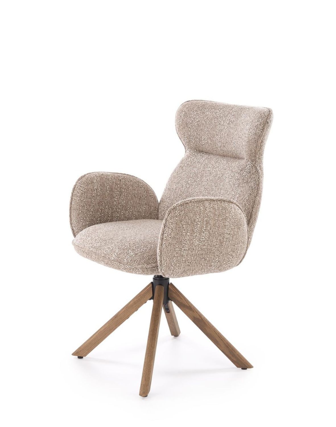 krzesło do jadalni k585, funkcja obracania, ciemny beż