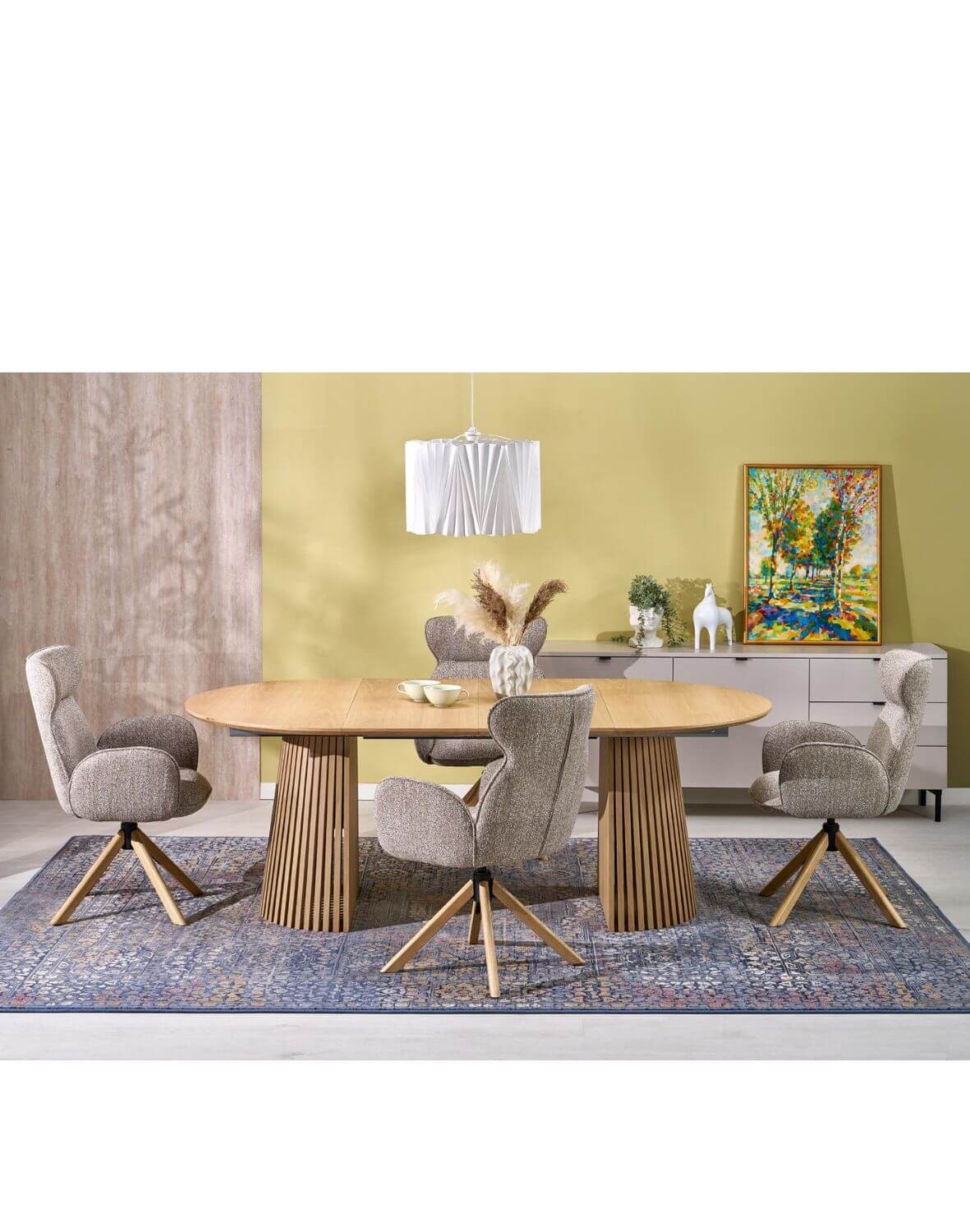 krzesło do jadalni k585, funkcja obracania, dąb naturalny