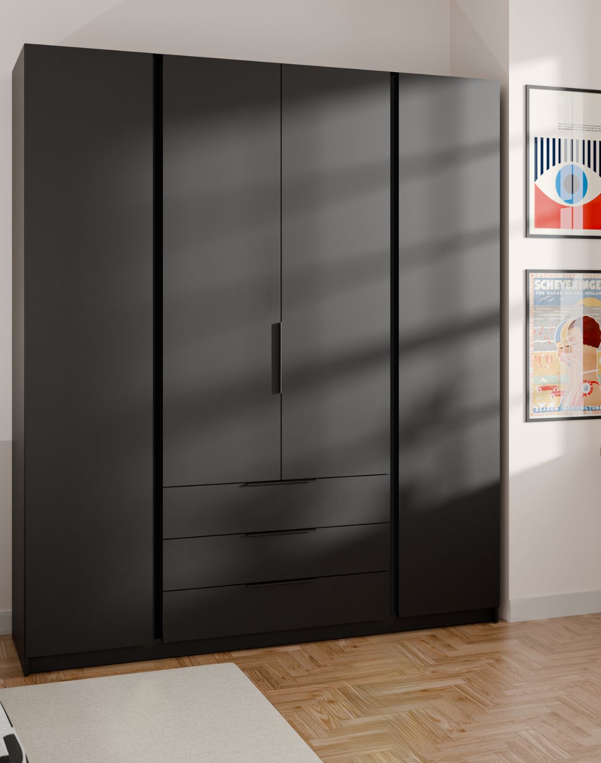 szafa kaja 4f3s czarna