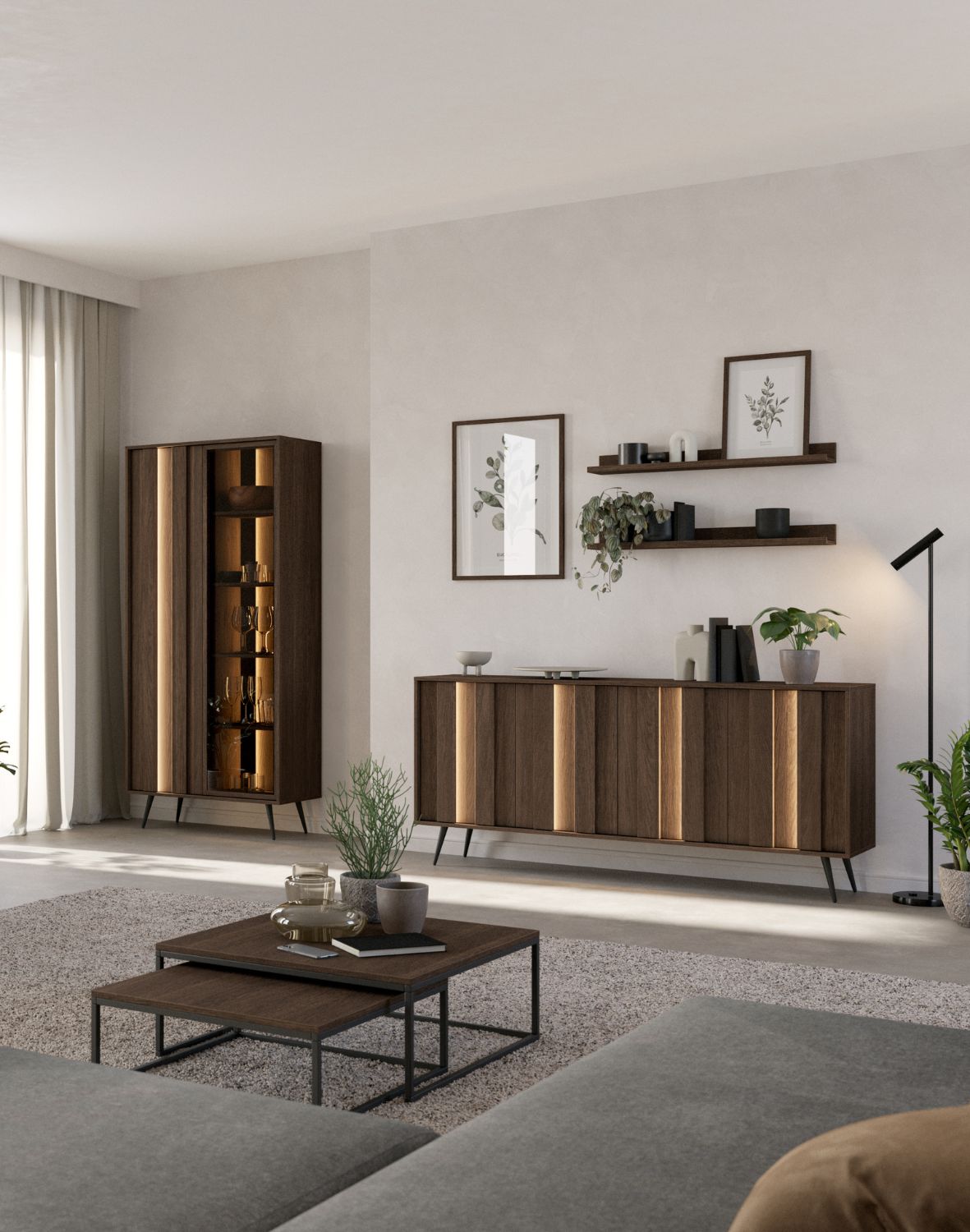 szeroka komoda do salonu dąb dunin amaeo c 183 cm