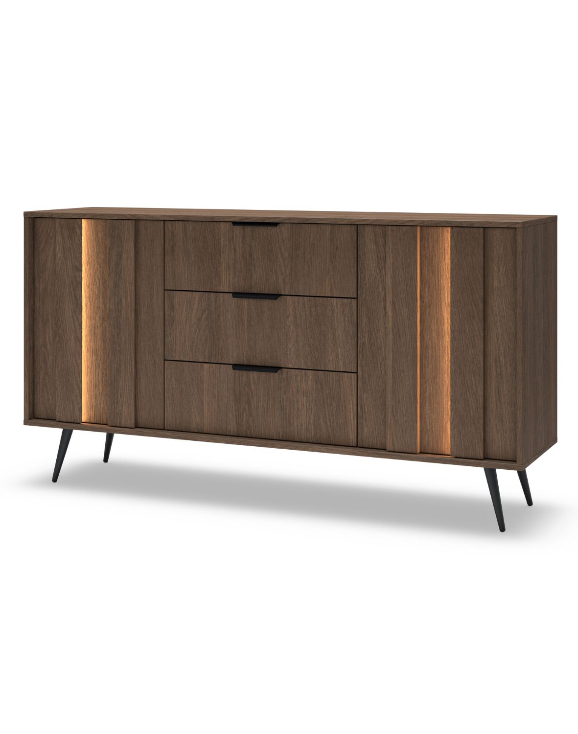 komoda do salonu dąb dunin z szafkami i szufladami amaro f