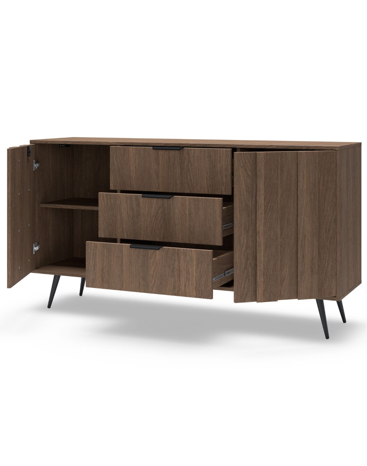 komoda do salonu dąb dunin z szafkami i szufladami amaro f