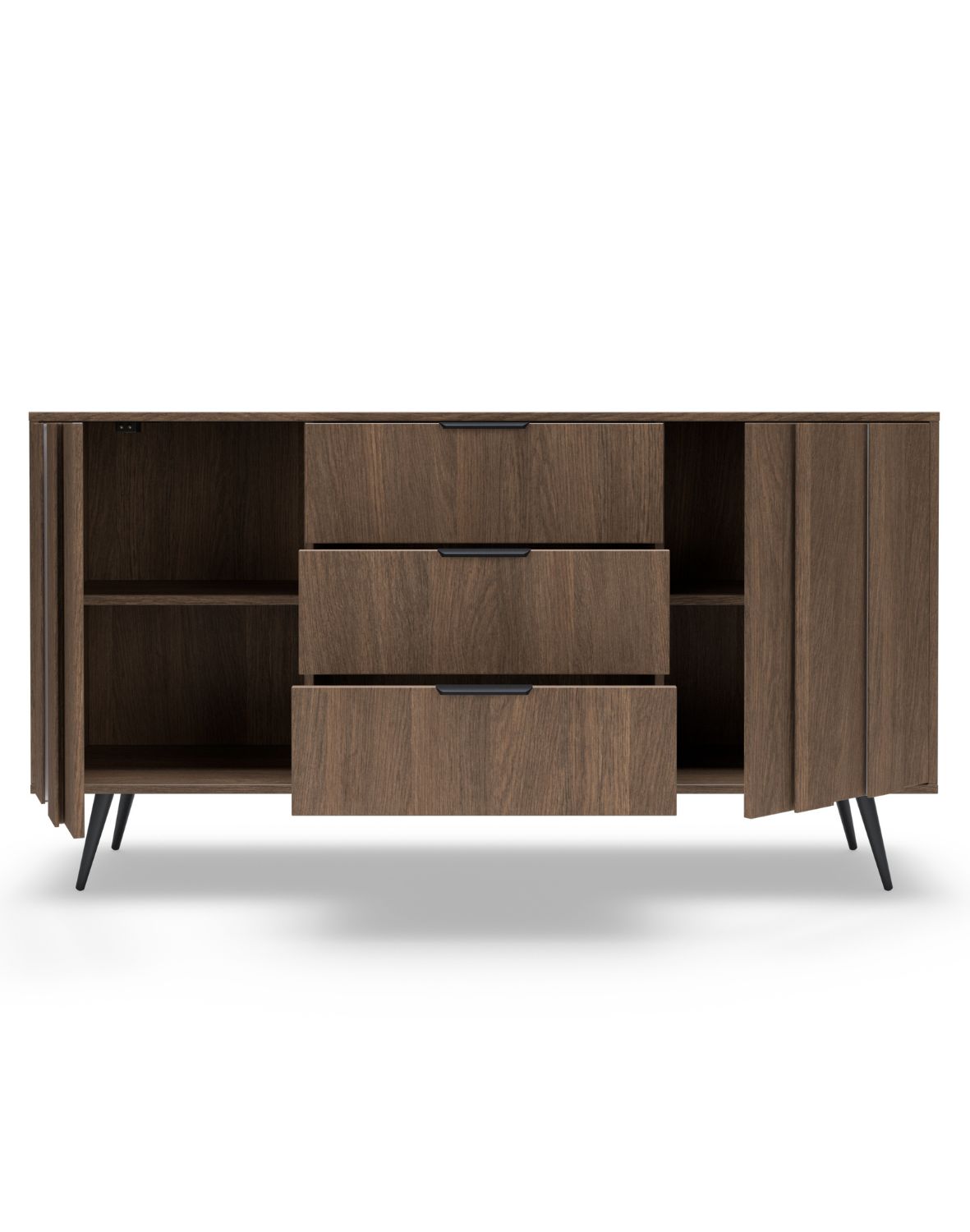 komoda do salonu dąb dunin z szafkami i szufladami amaro f