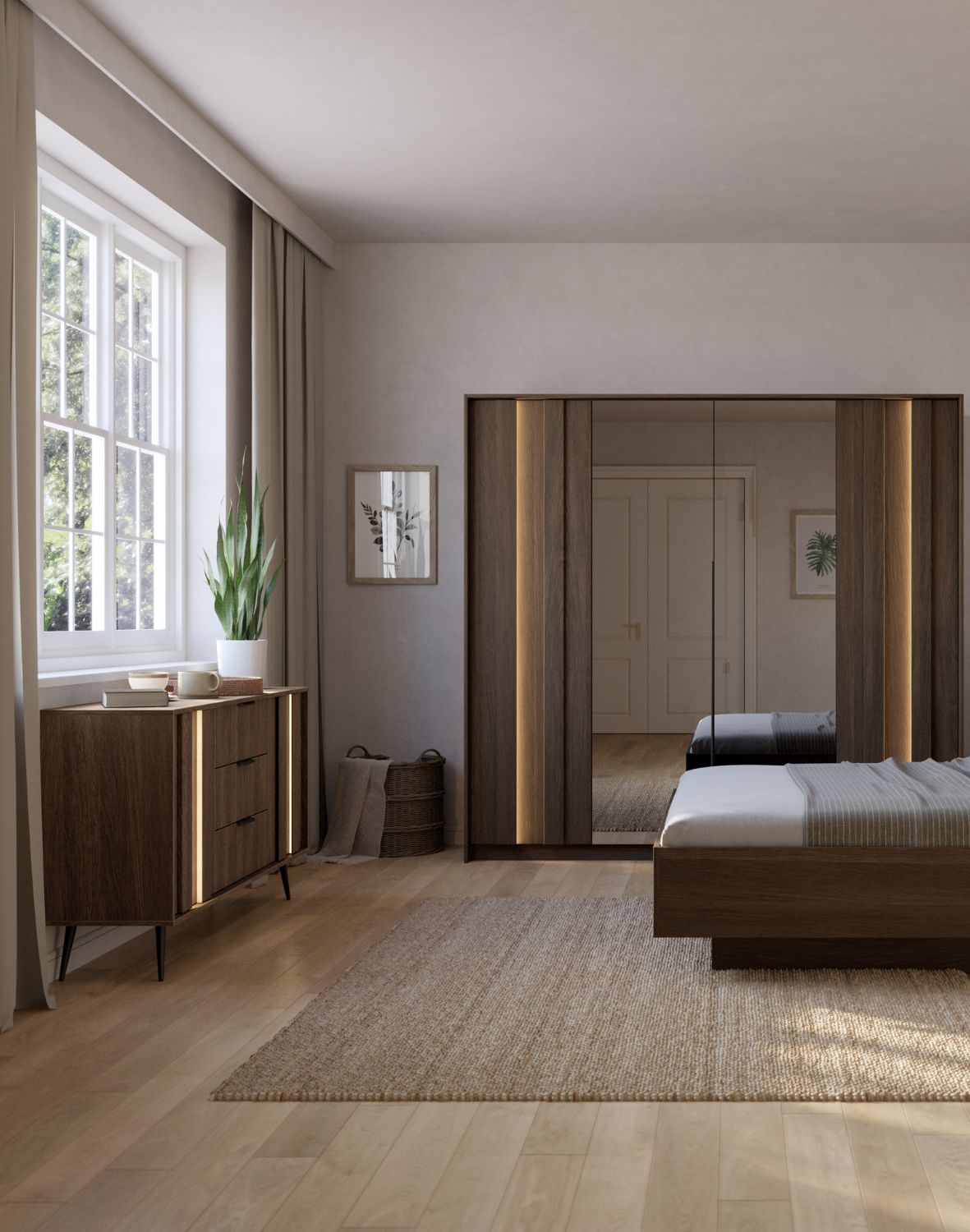 komoda do salonu dąb dunin z szafkami i szufladami amaro f