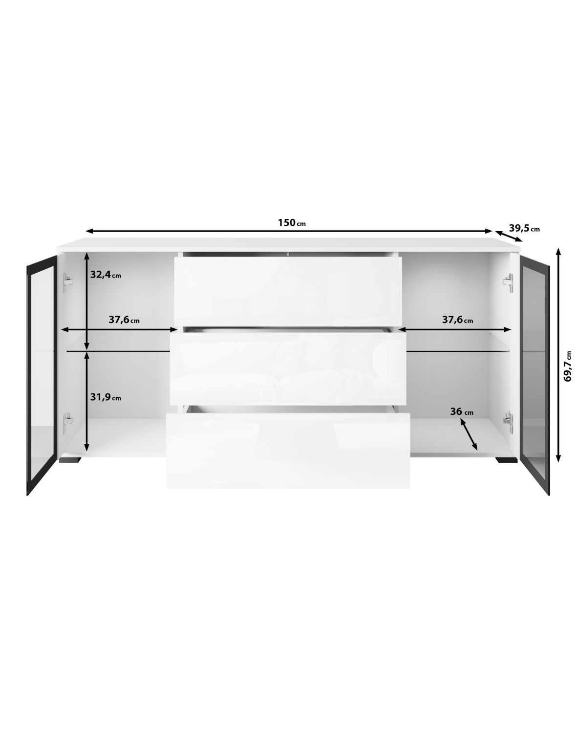 komoda-caro-sb150-bialy-wotan
