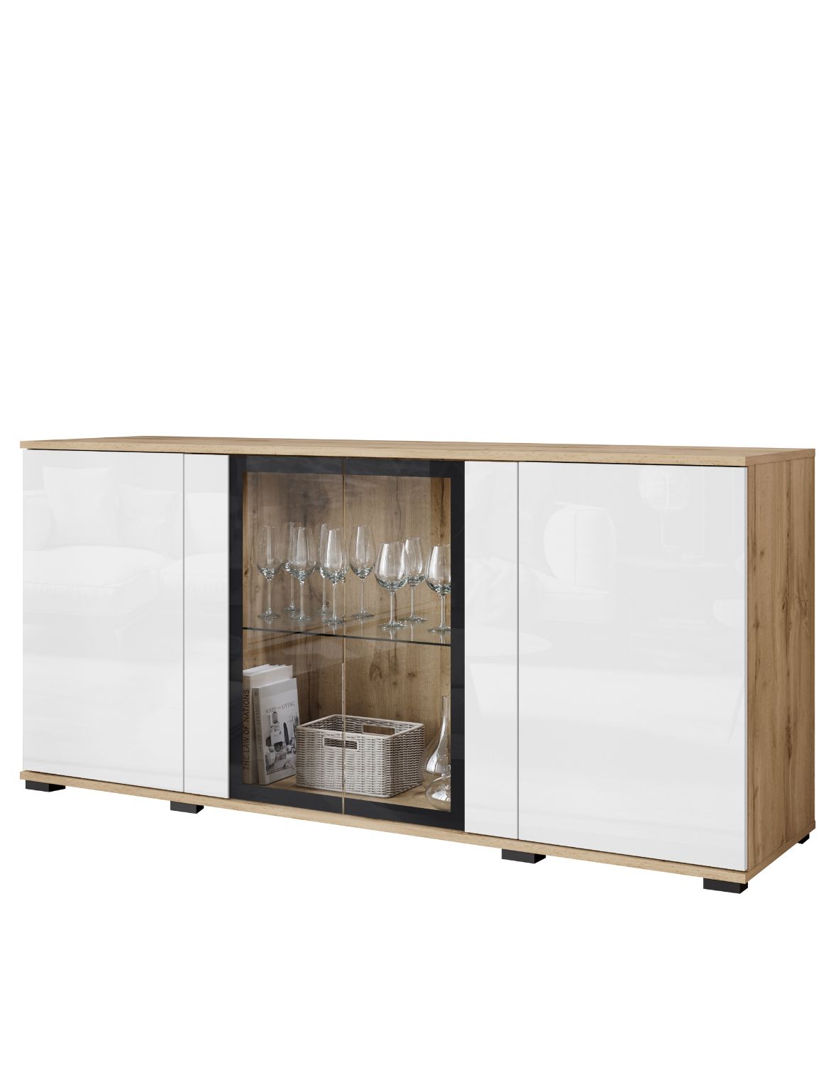 komoda-caro-sb154-wotan-bialy-polysk