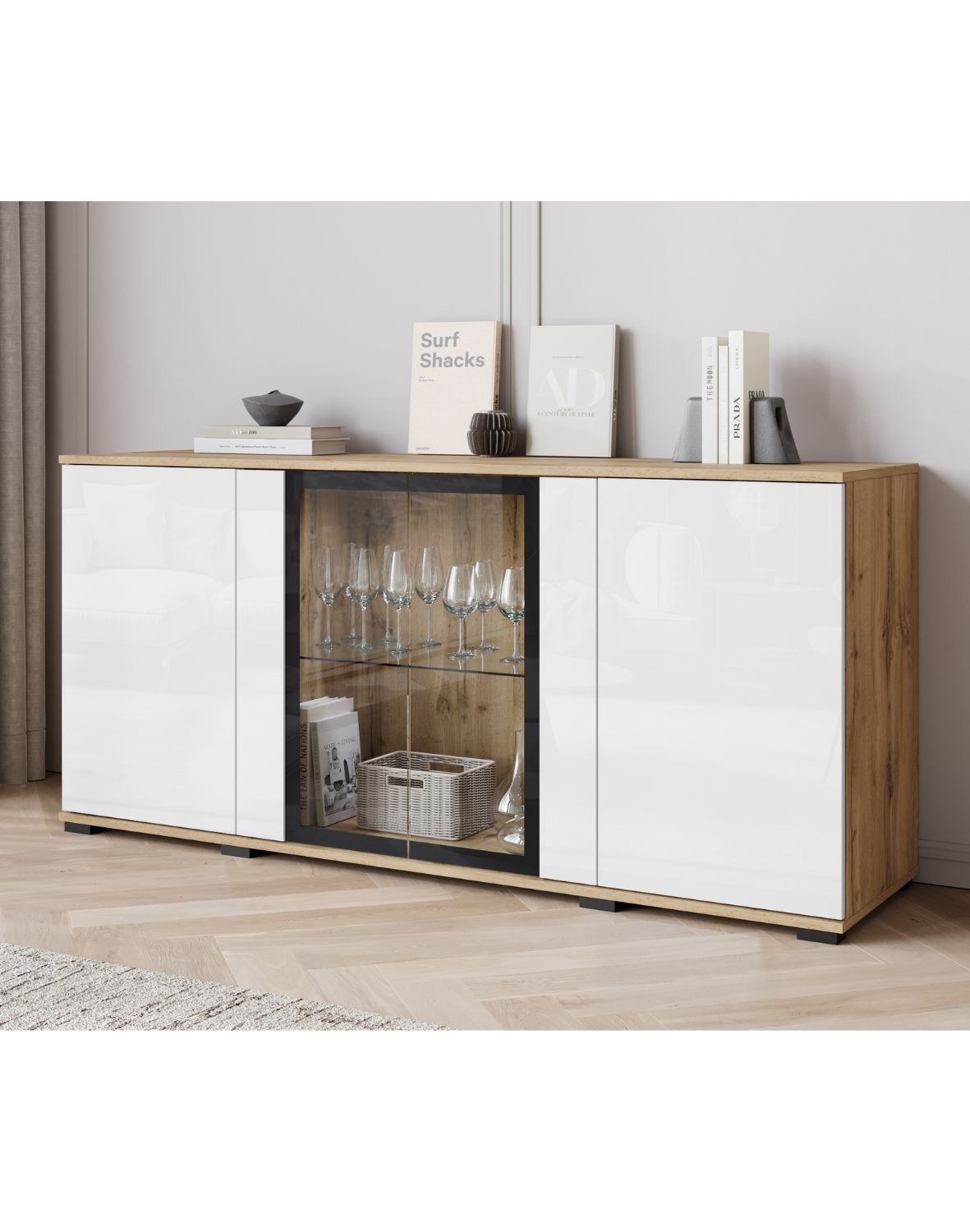 komoda-caro-sb154-wotan-bialy-polysk