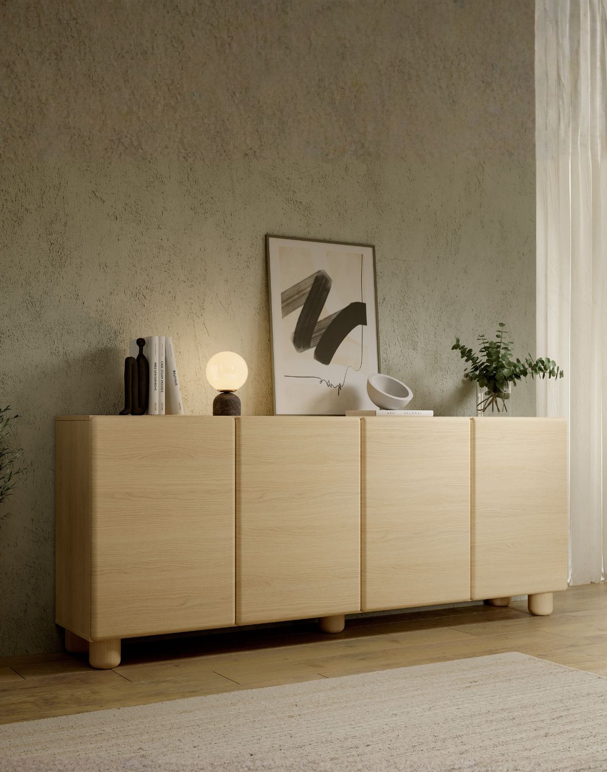 szeroka komoda do salonu lomo b 200 cm dąb vicenza