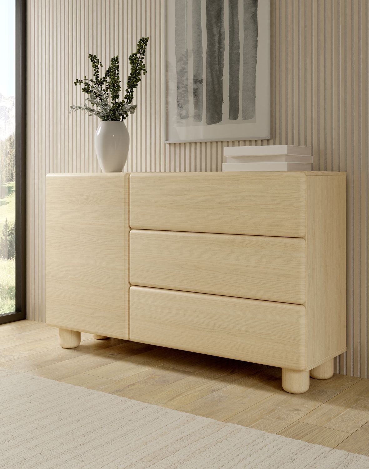 mała komoda dąb vicenza lomo e 130 cm