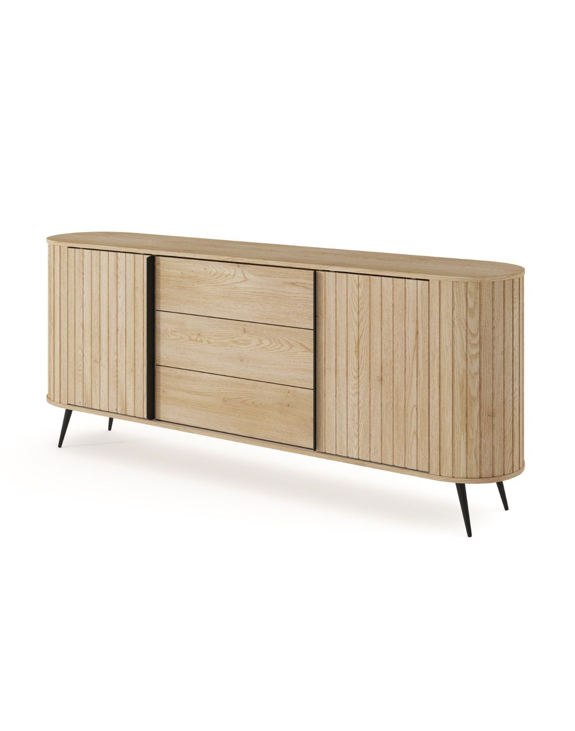 duża komoda z lamelami do salonu lovi 192 cm