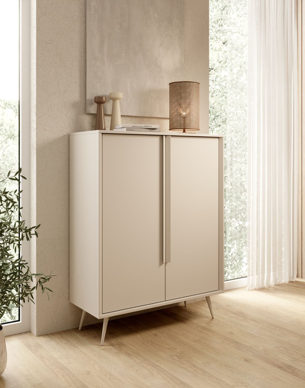 wysoka komoda kaszmirowa do salonu mavera a