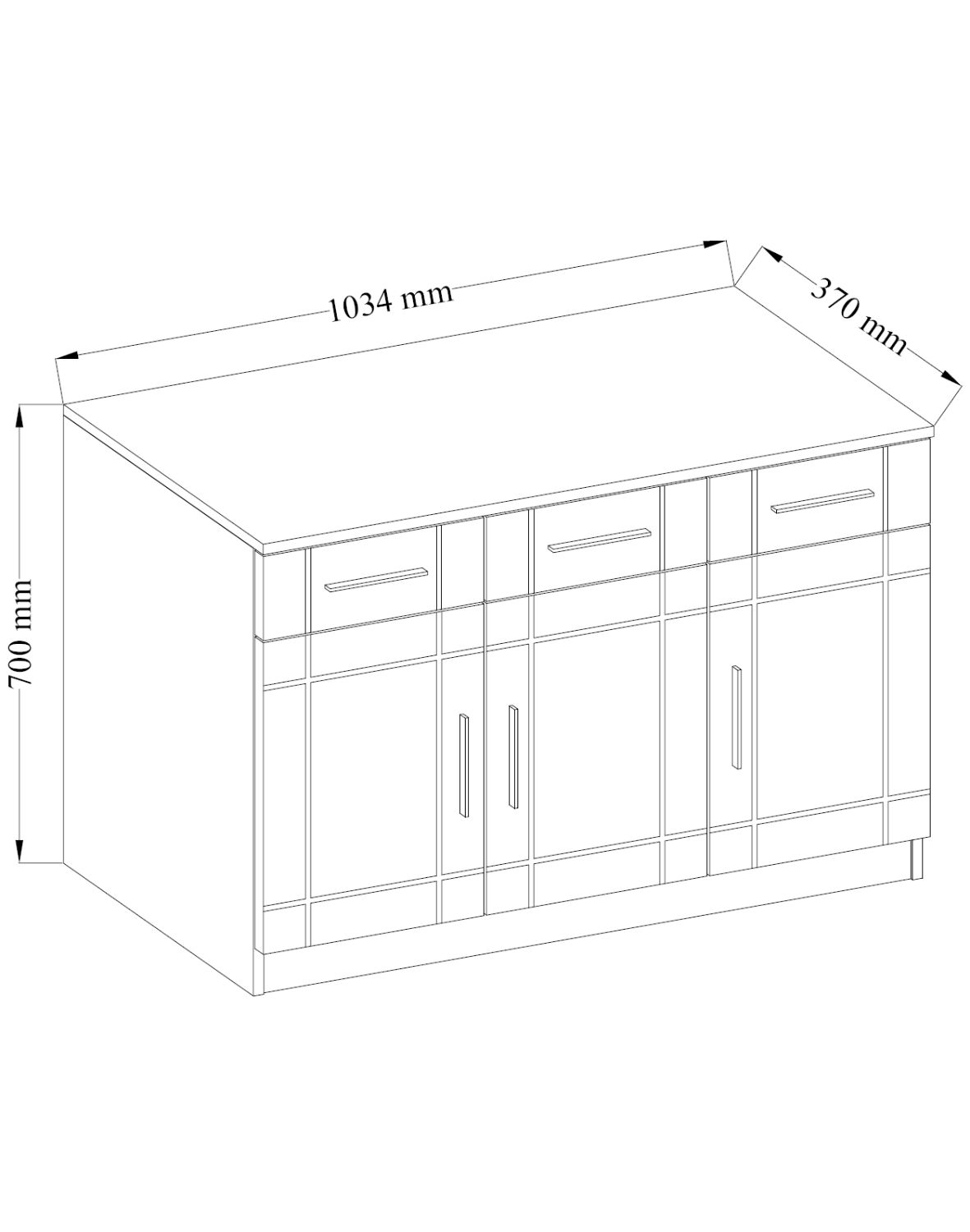 komoda paris grafit dab sonoma 3f3s